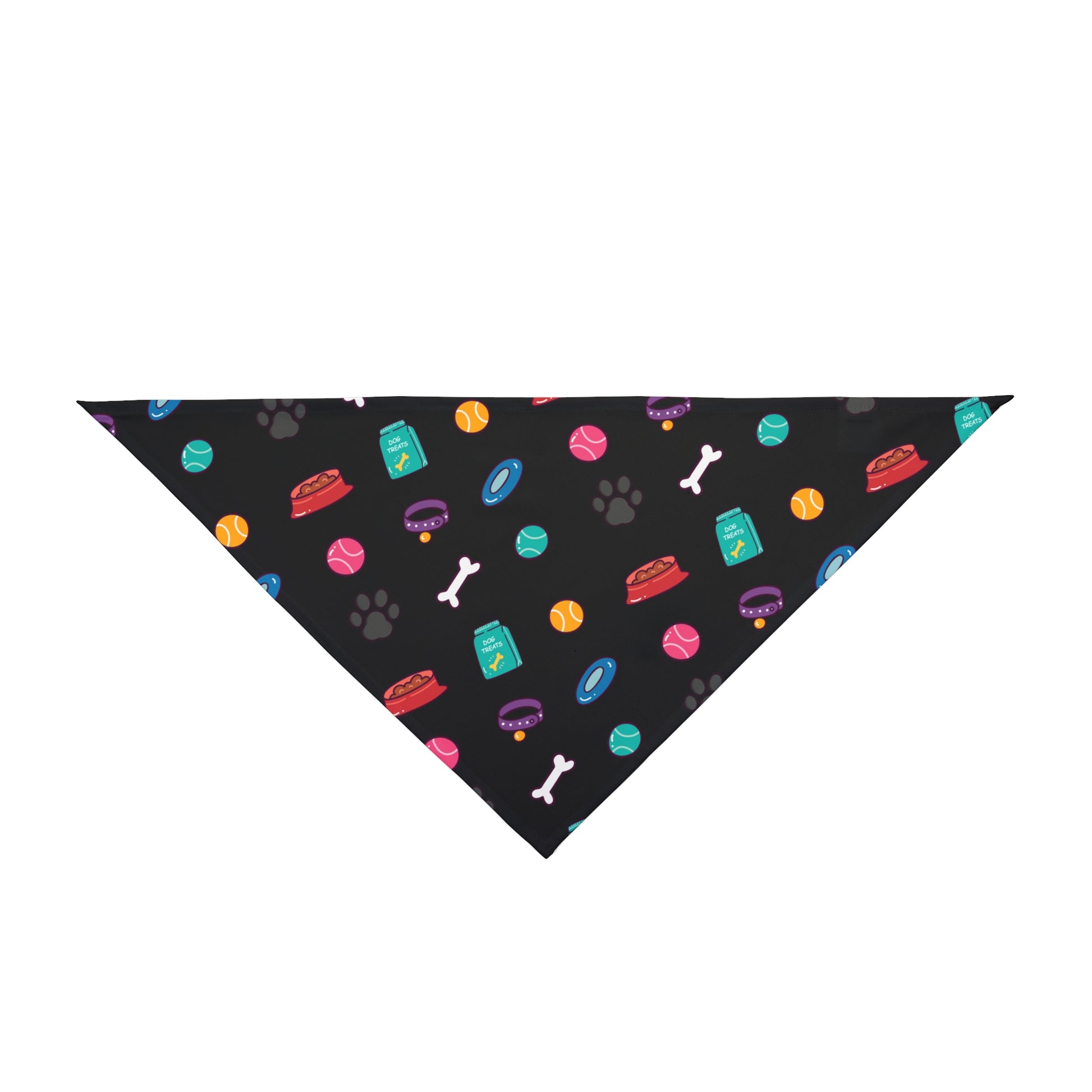 A pet bandana with a beautiful pattern design with all things dog love. Bandana's Color is black