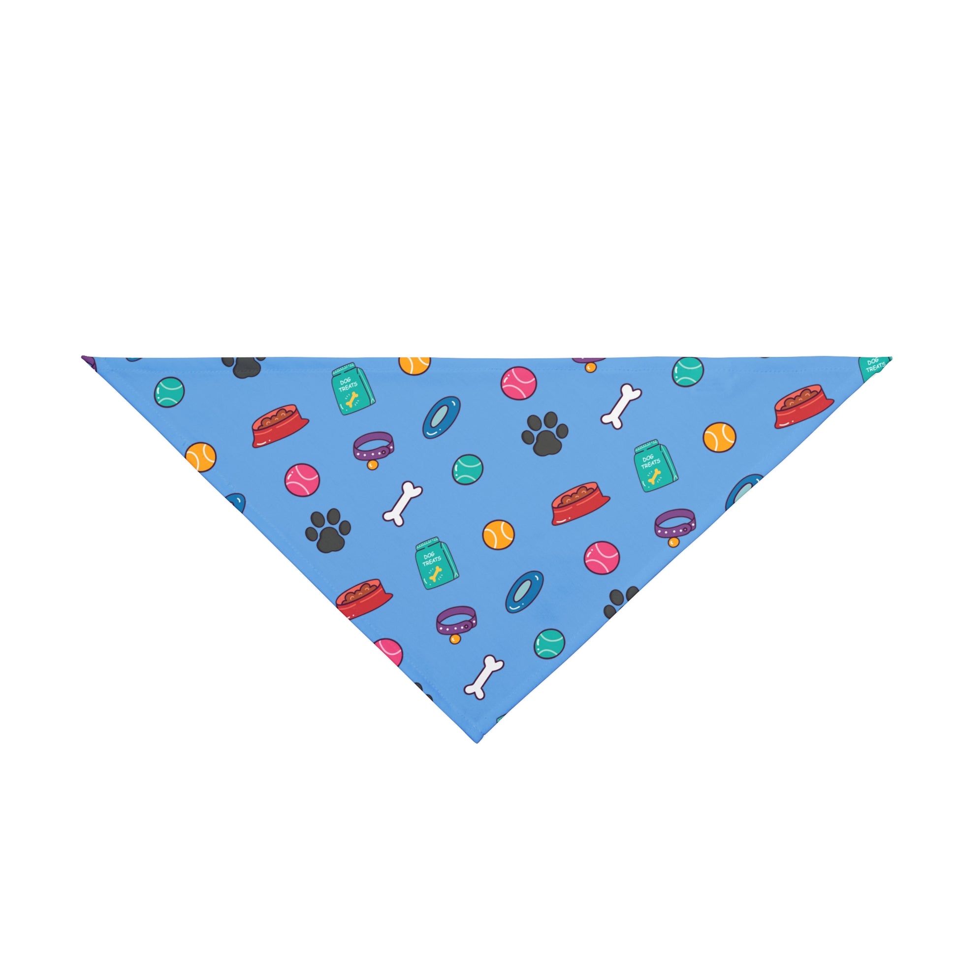 A pet bandana with beautiful pattern design with all things dog love. Bandana's Color is blue