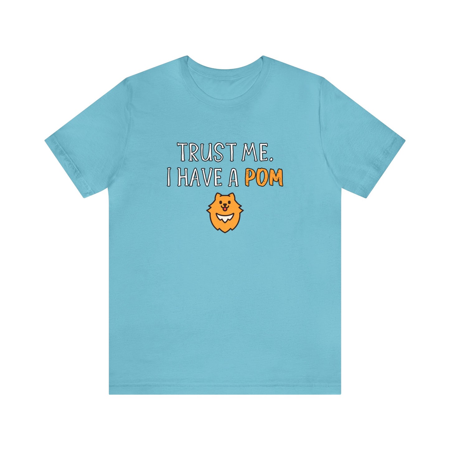 pom dog shirt blue