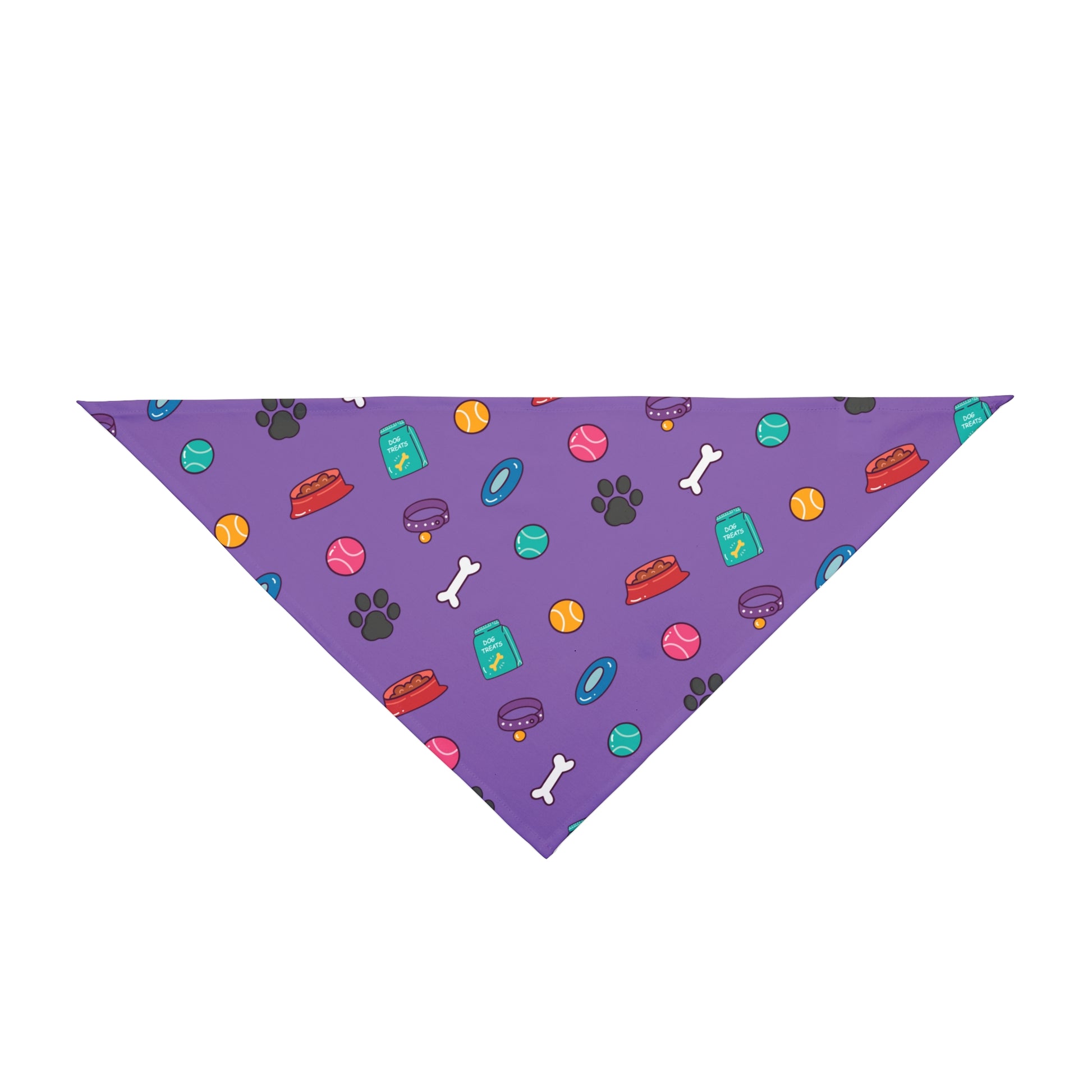 A pet bandana with a beautiful pattern design with all things dog love. Bandana's Color is purple