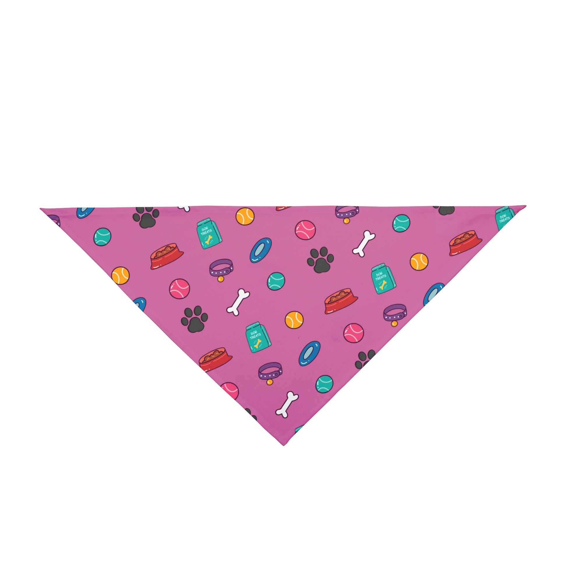 A pet bandana with a beautiful pattern design with all things dog love. Bandana's Color is pink