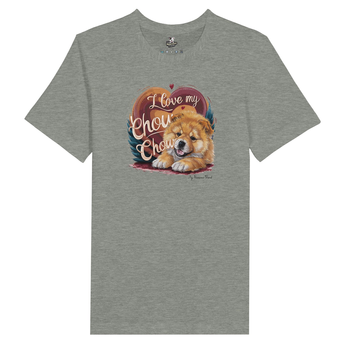 I love my Chow Chow t shirt grey