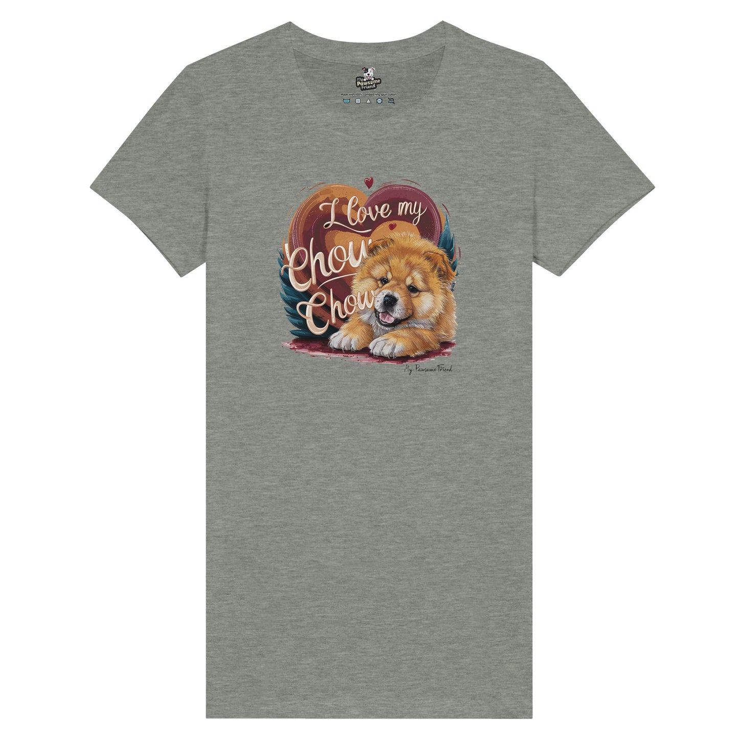 I Love My CHOW CHOW | Premium Women's T-shirt grey