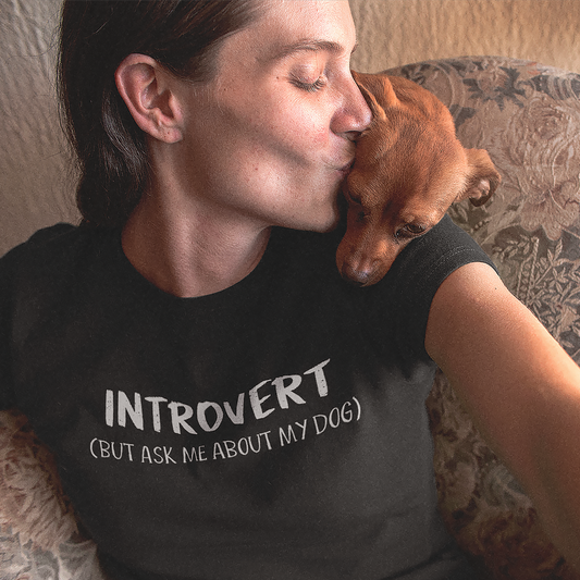 introvert dog funny t shirt