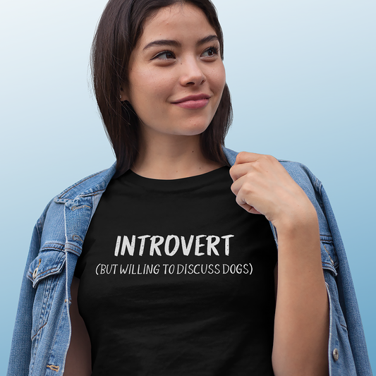 introvert funny dog t shirt