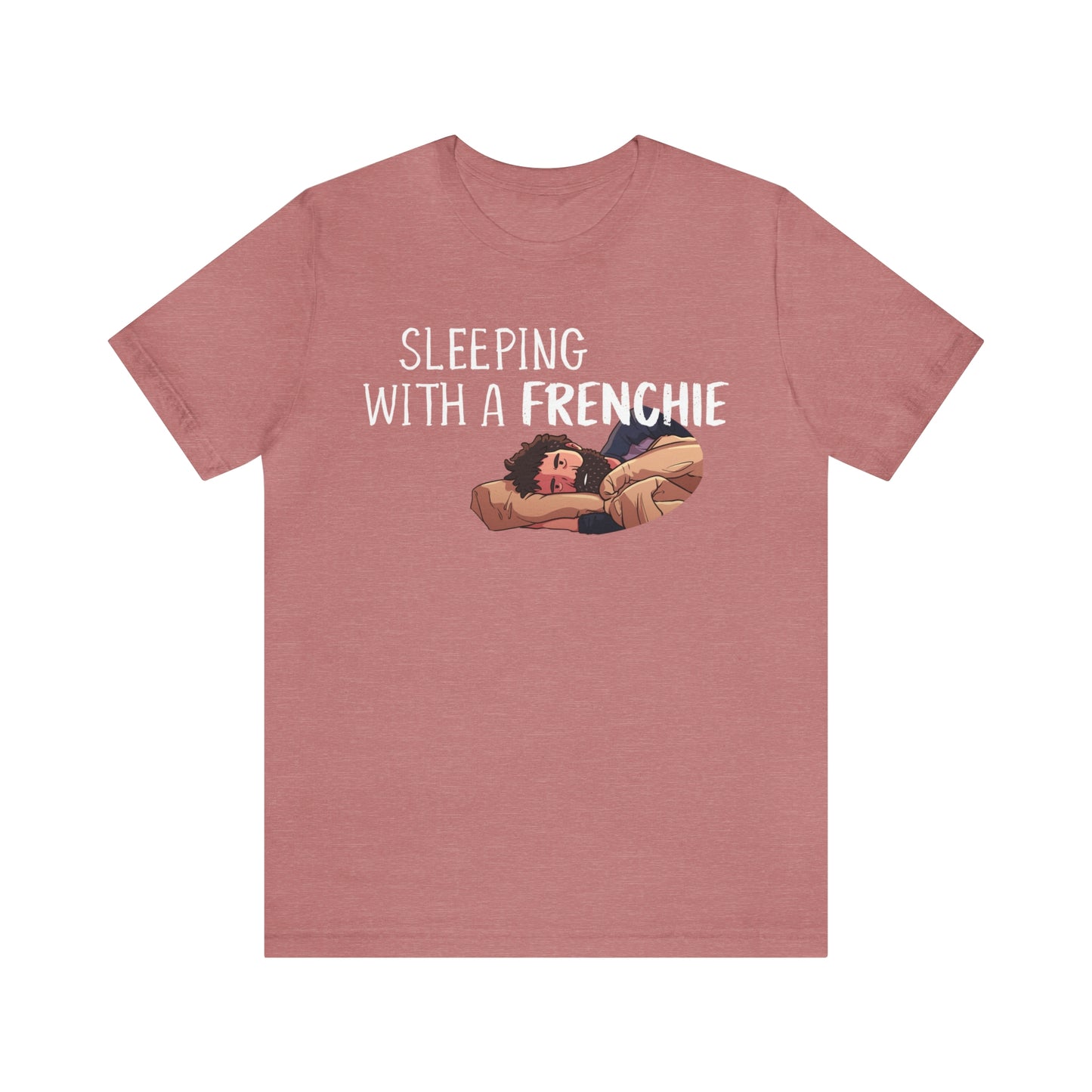 french bulldog funny t shirt pink