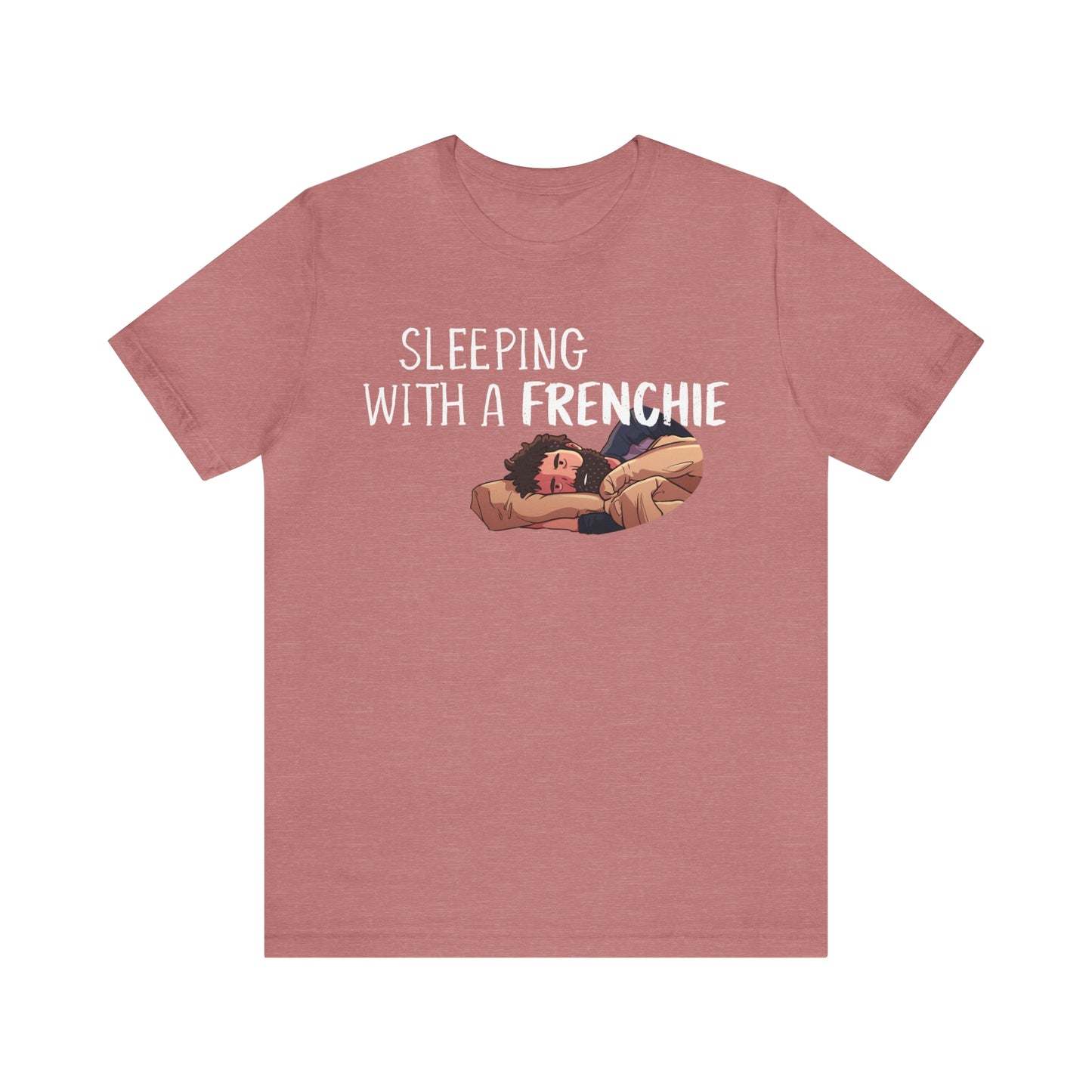 french bulldog funny t shirt pink