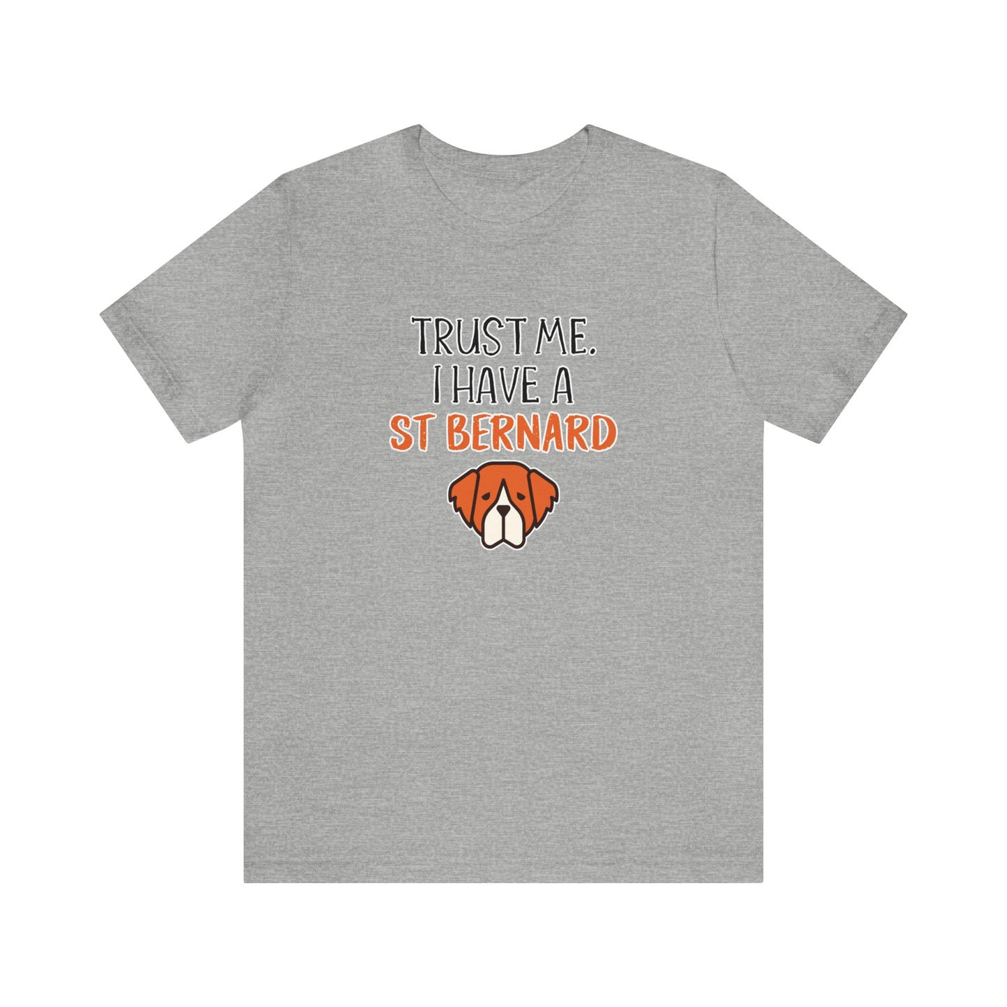 st bernard dog t shirt grey