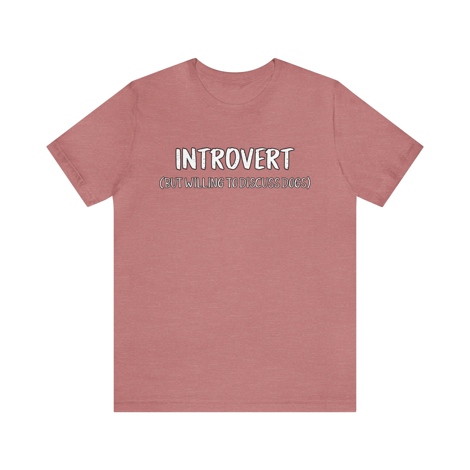 introvert funny dog t shirt red