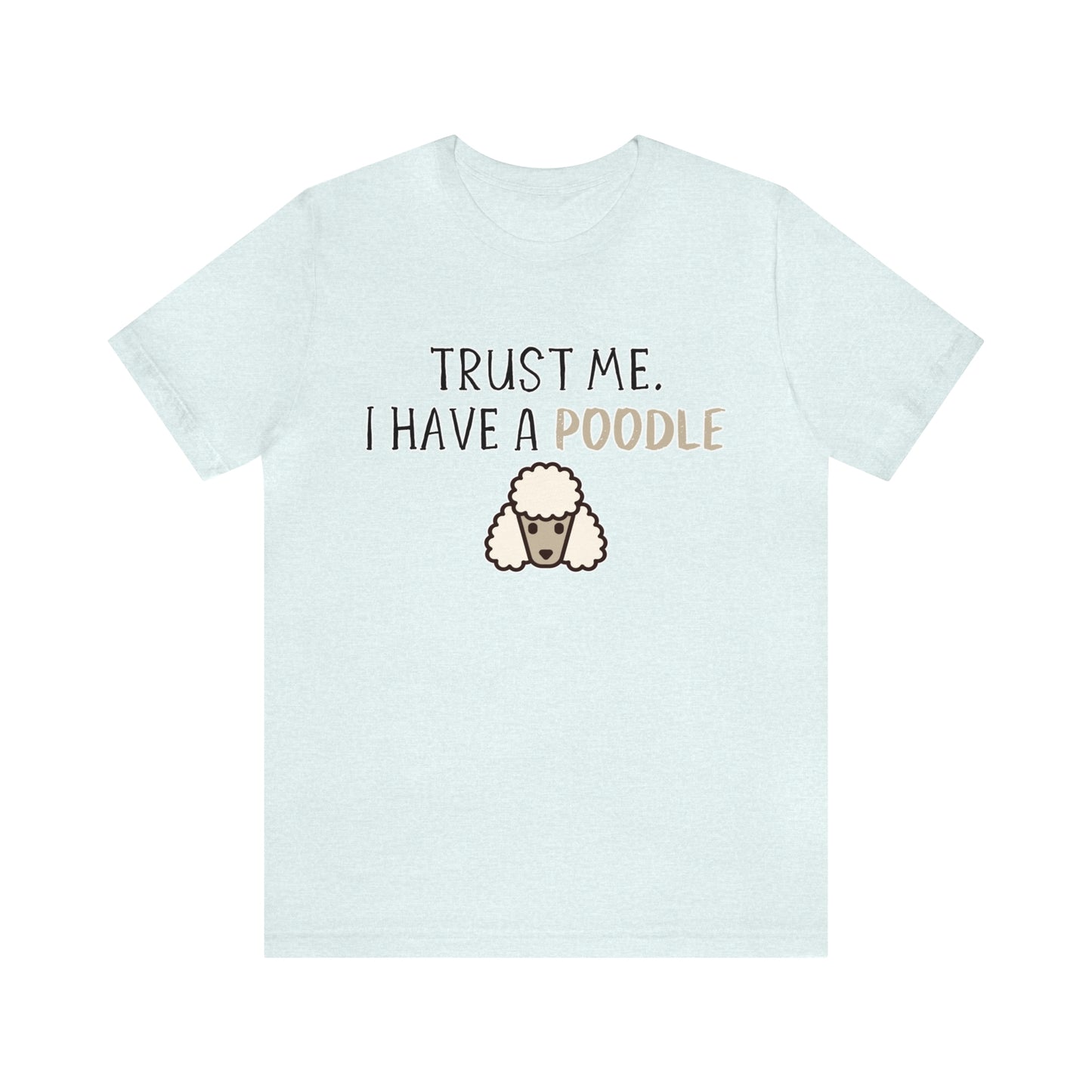poodle t shirt blue