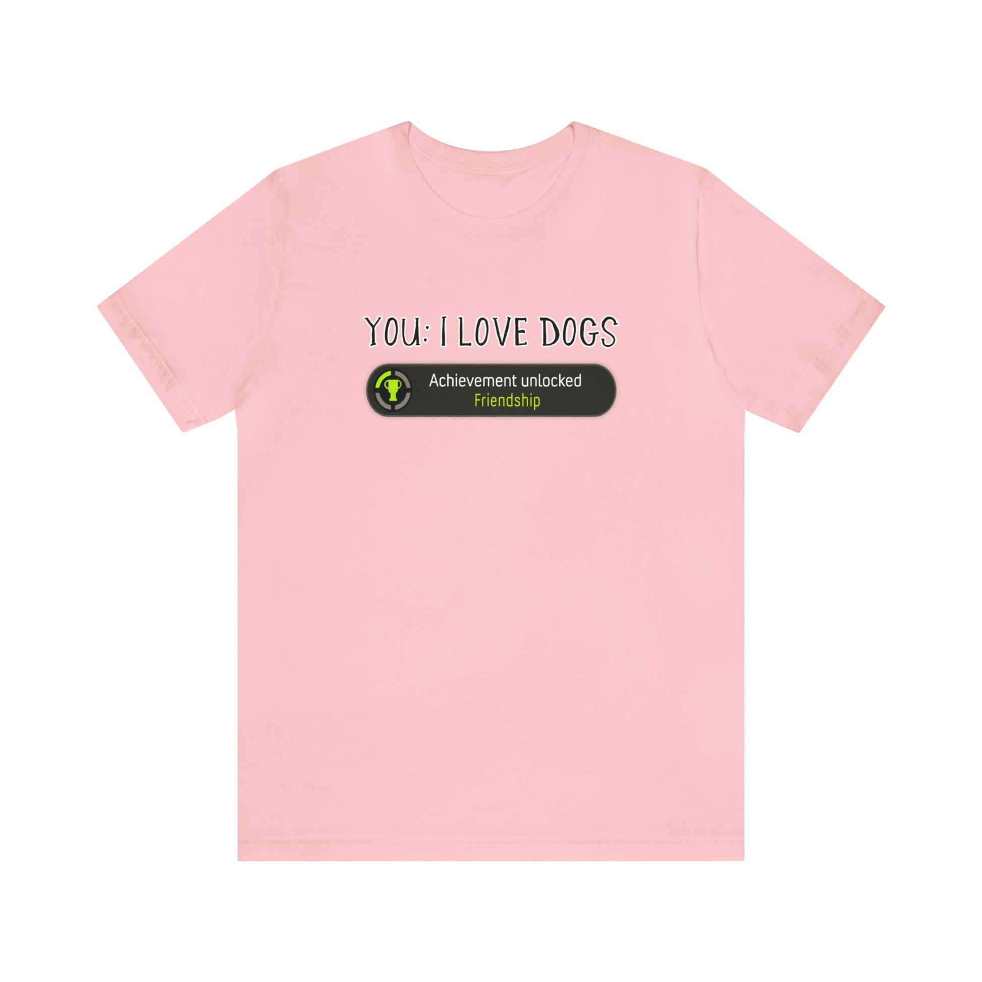 you love dogs funny t shirt pink