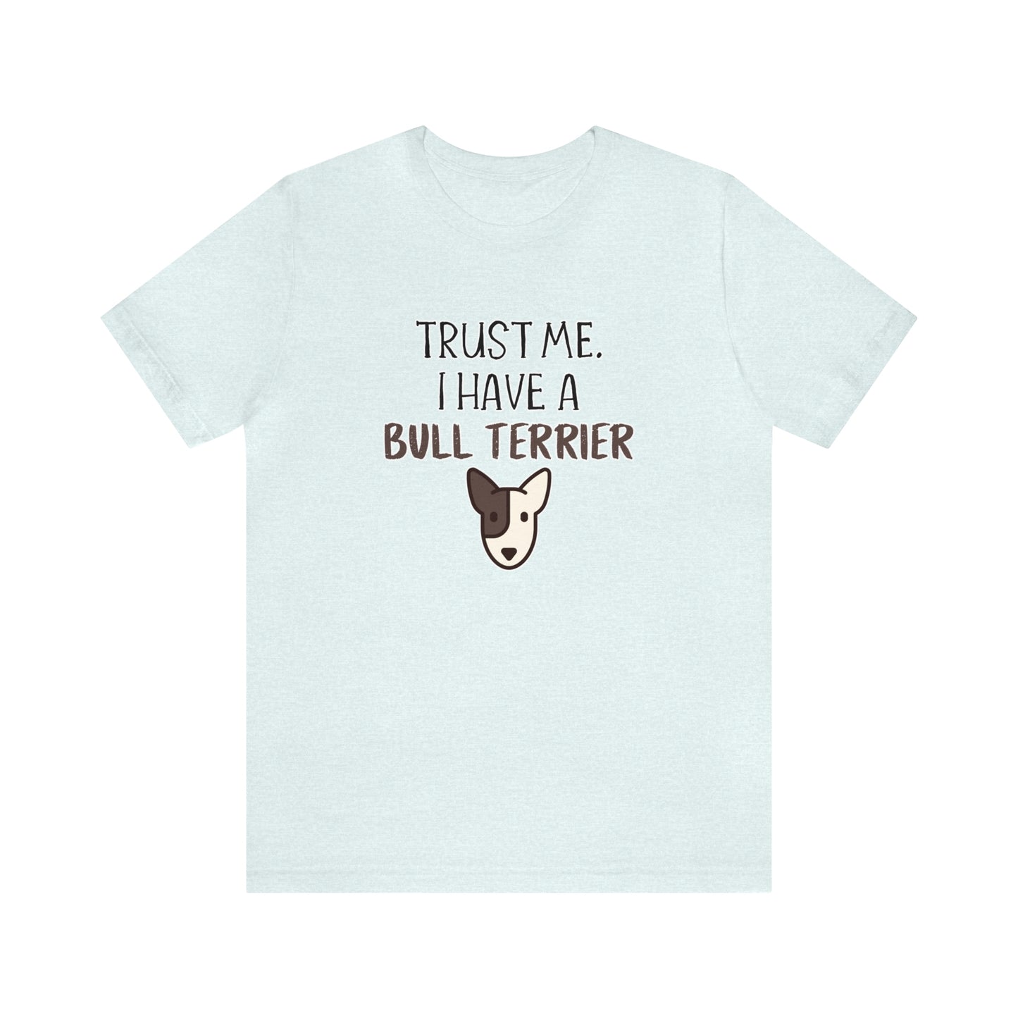 bull terrier t shirt blue