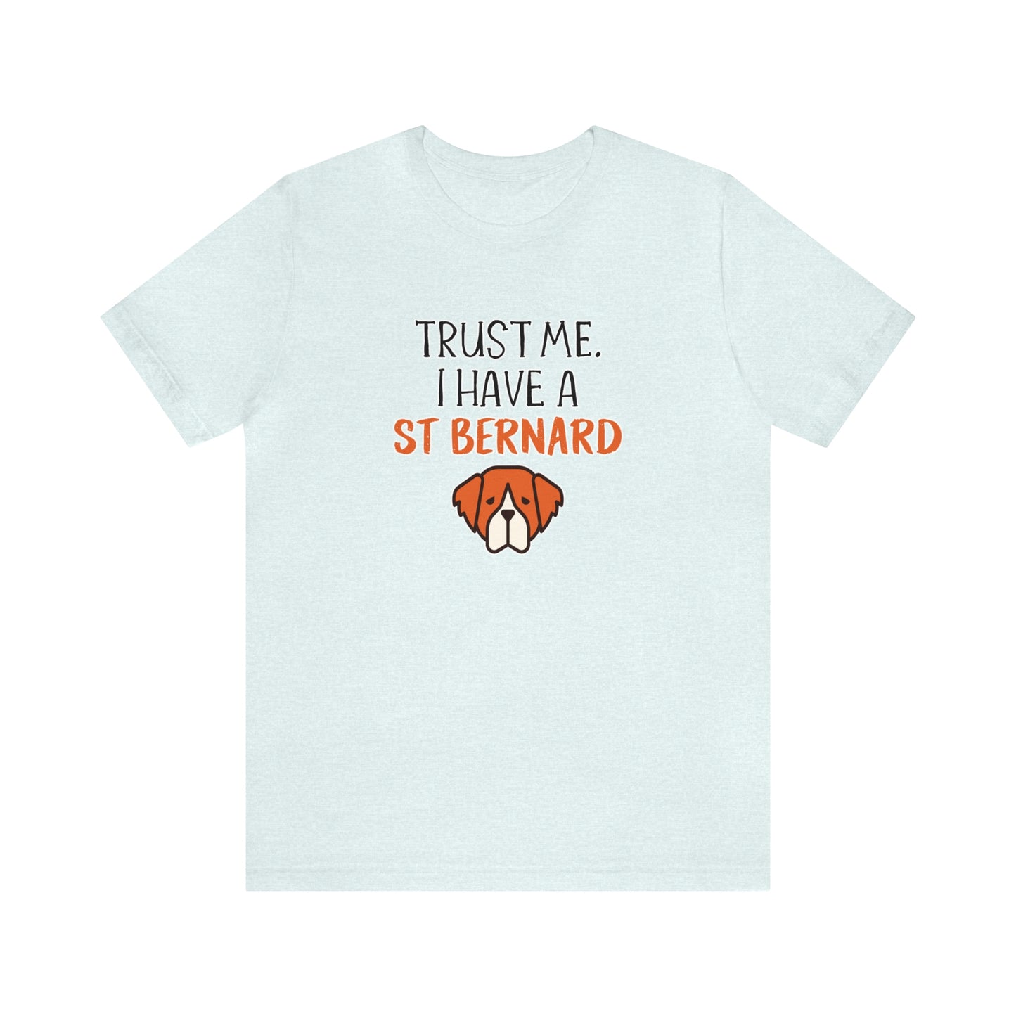 st bernard dog t shirt blue