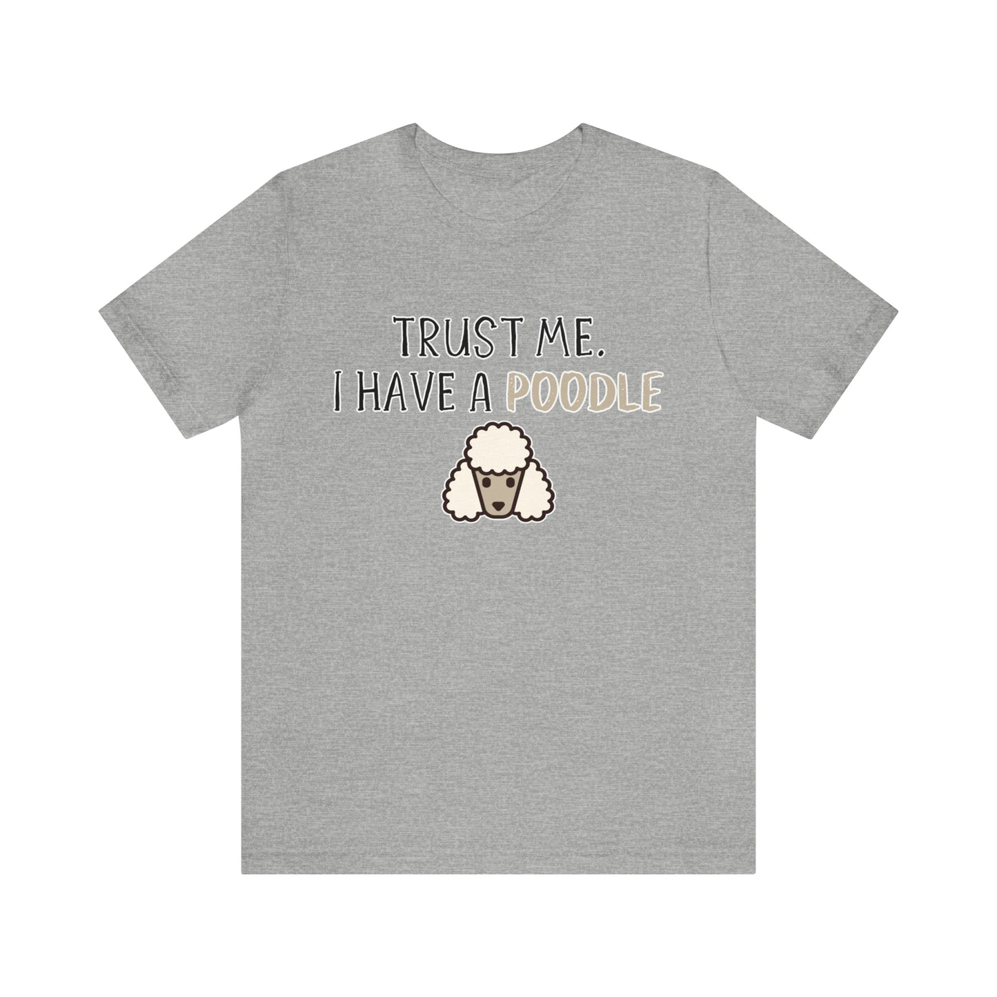 poodle t shirt grey