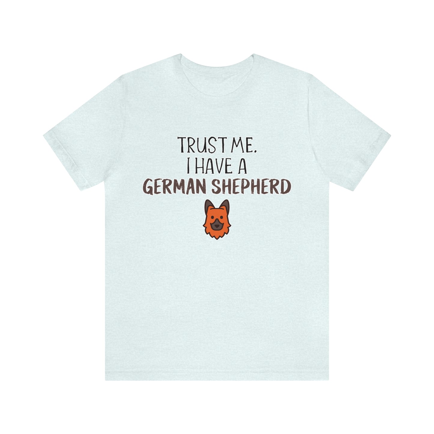 german shepherd blue shirt