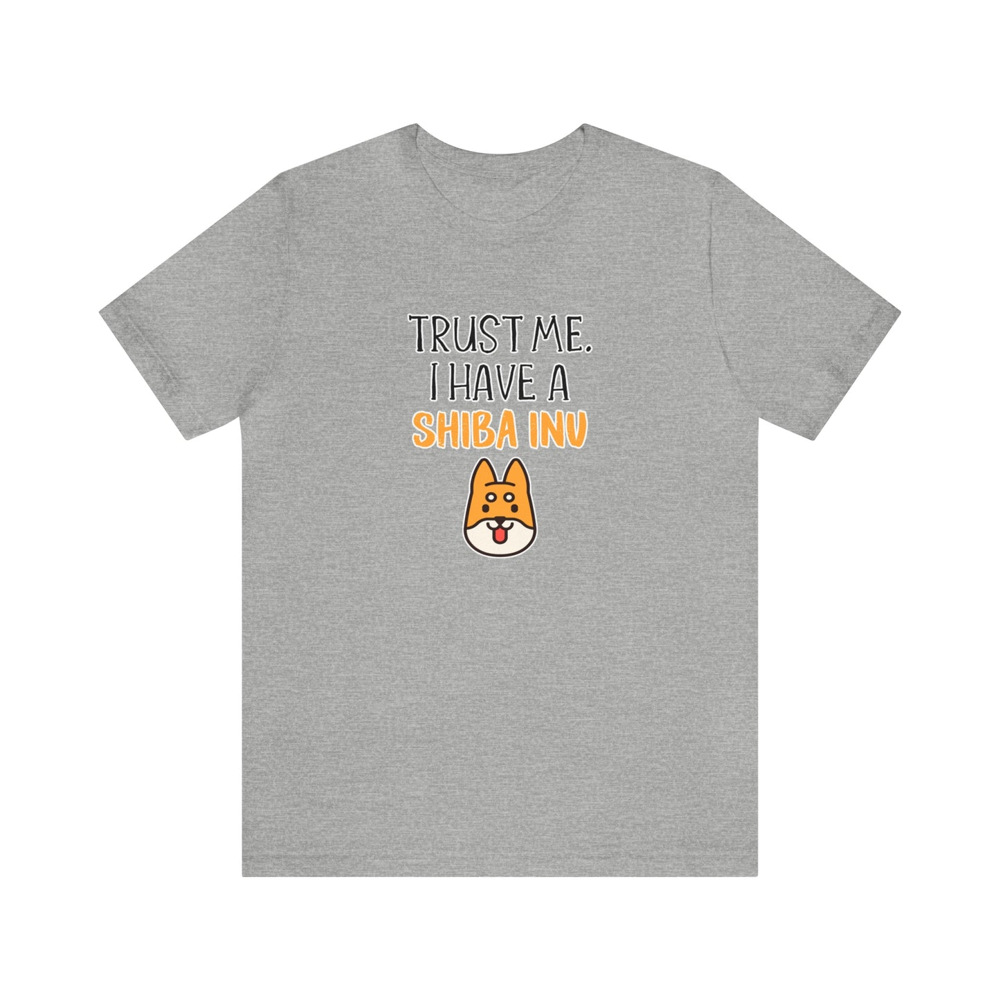 shiba inu t shirt grey