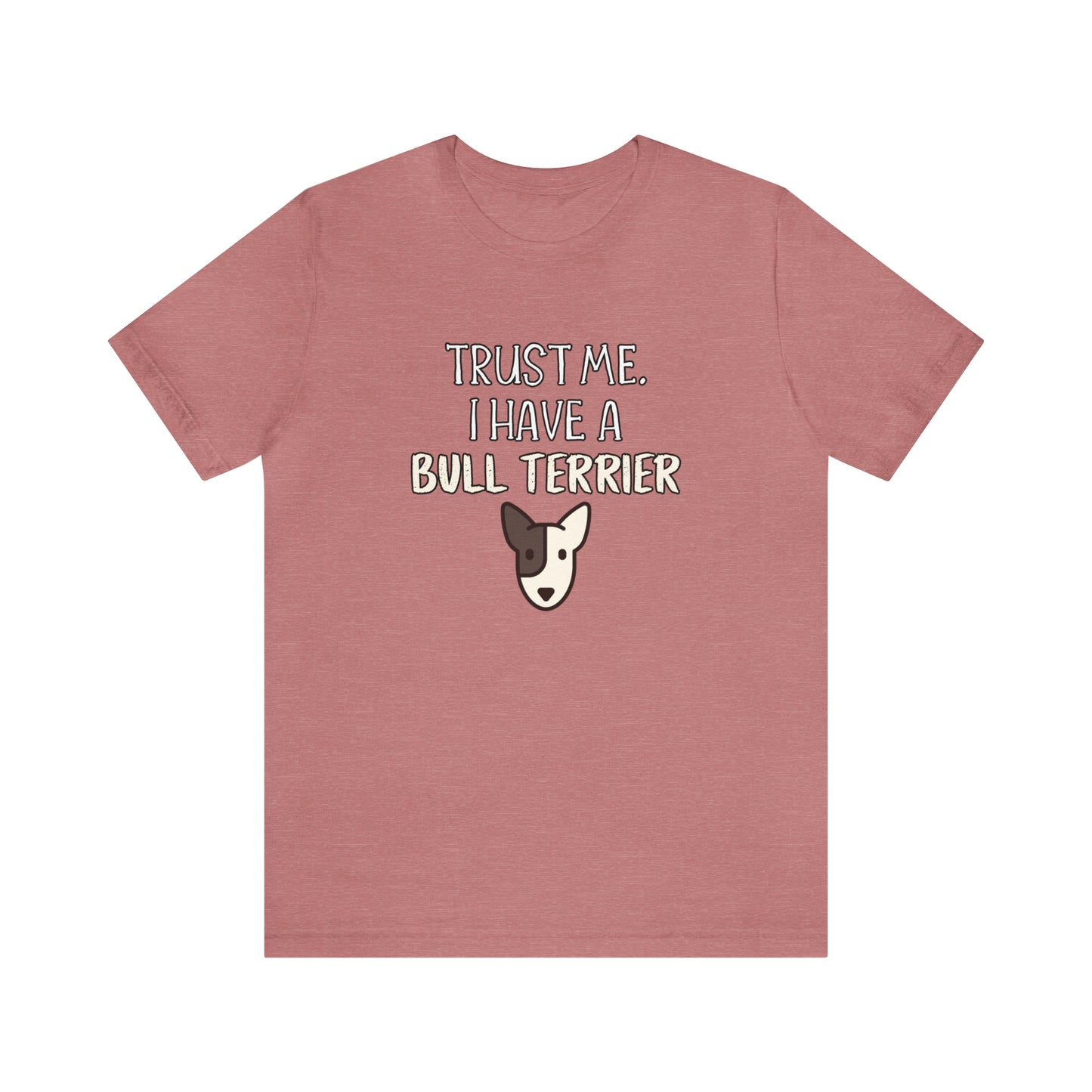 bull terrier t shirt pink