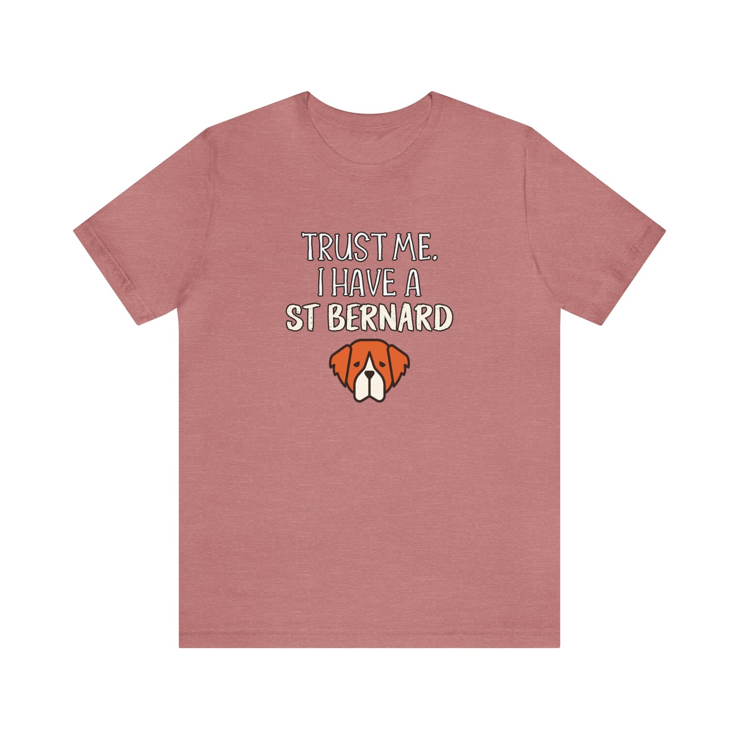 st bernard dog t shirt red