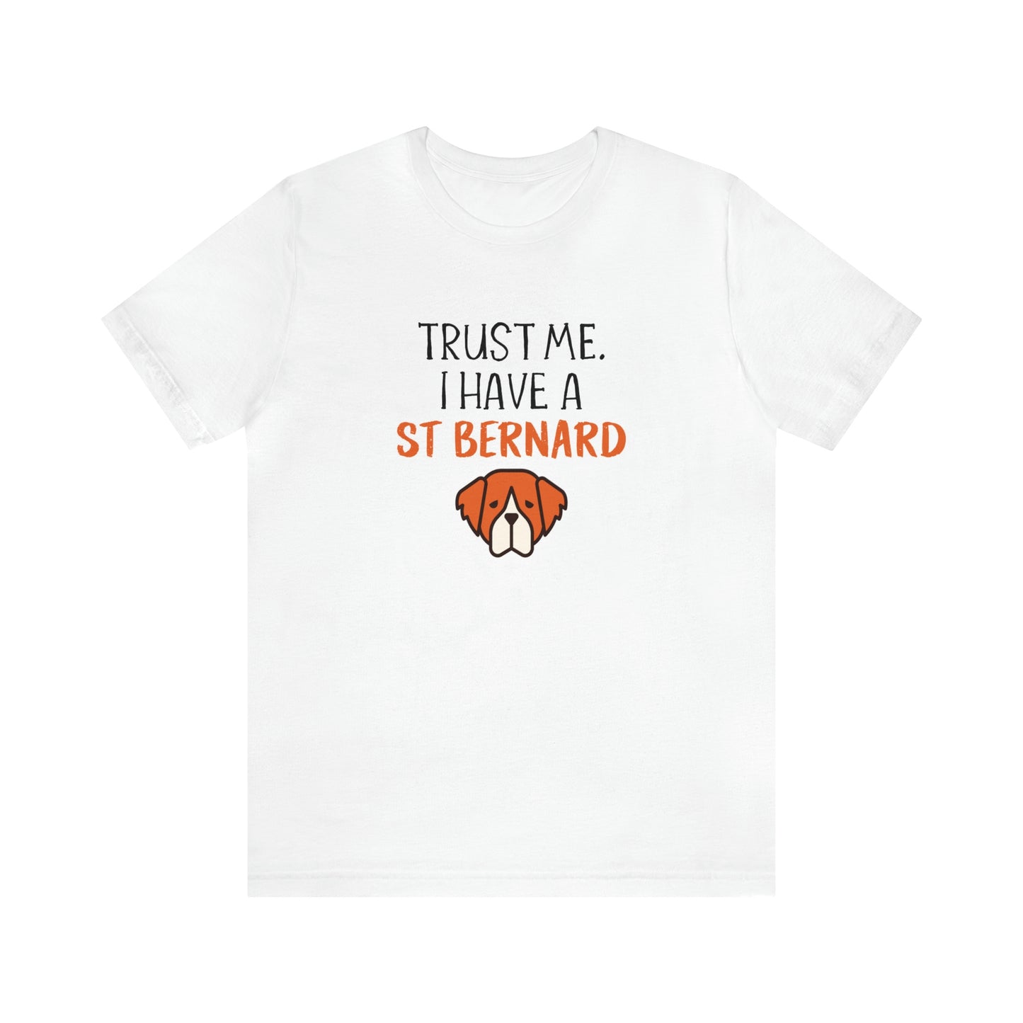 st bernard dog t shirt white