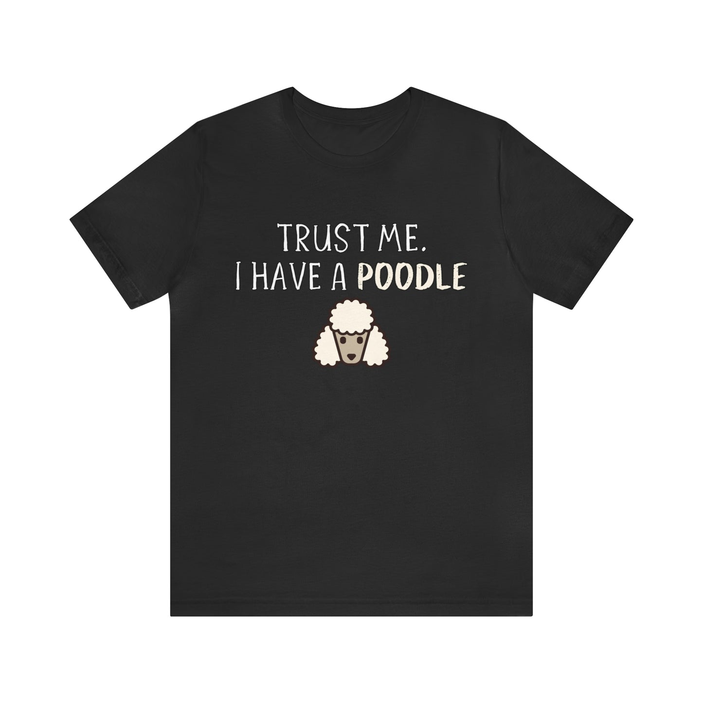 poodle t shirt black