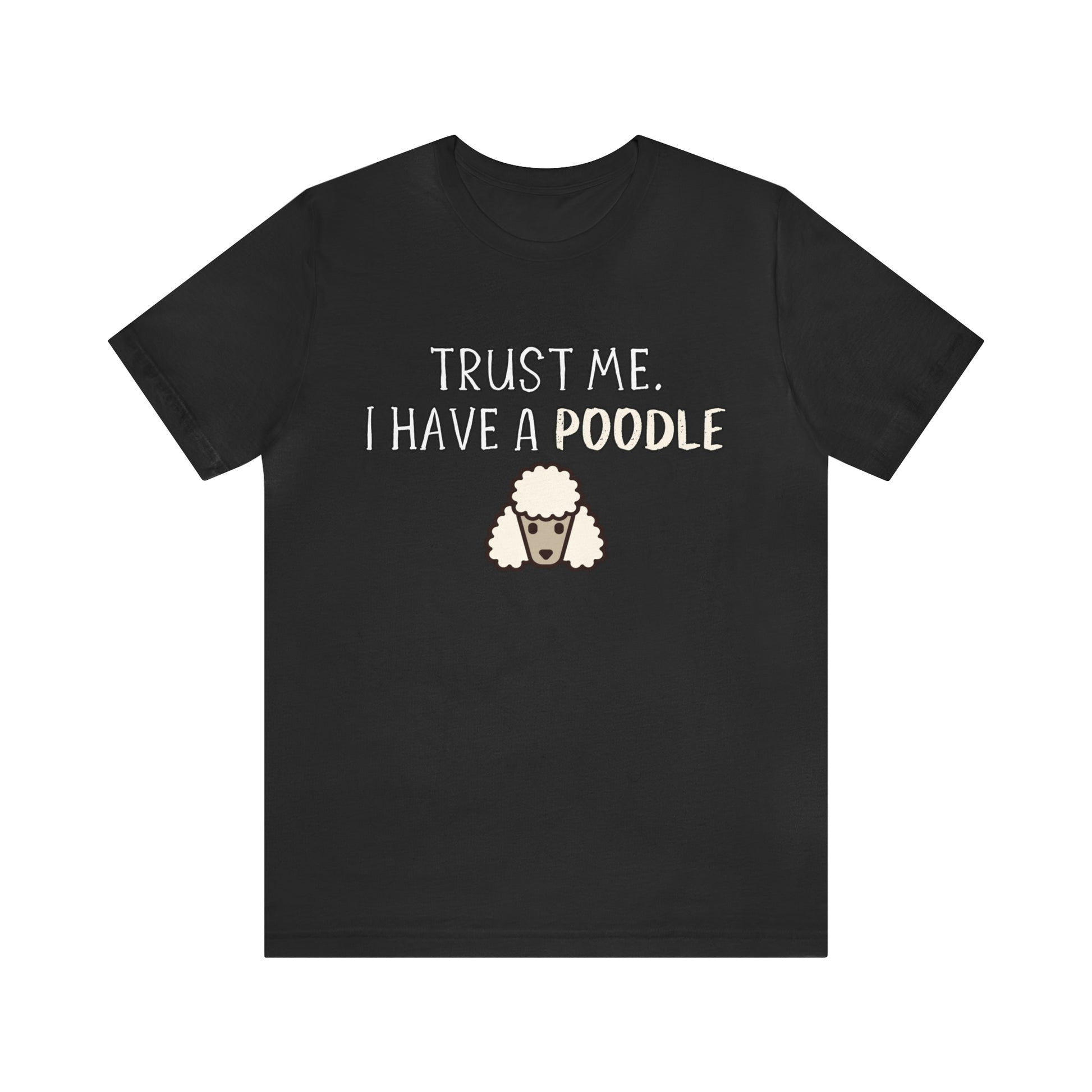poodle t shirt black