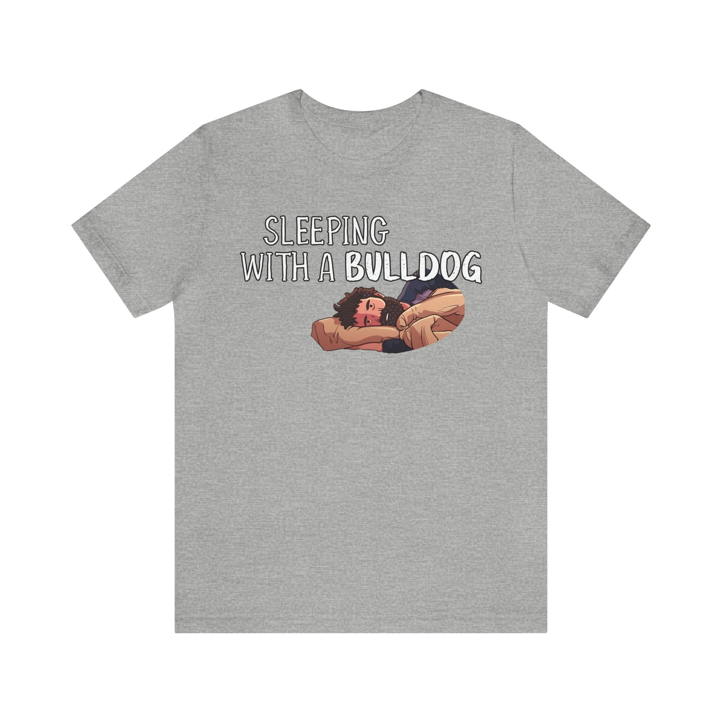 bulldog funny t shirt grey