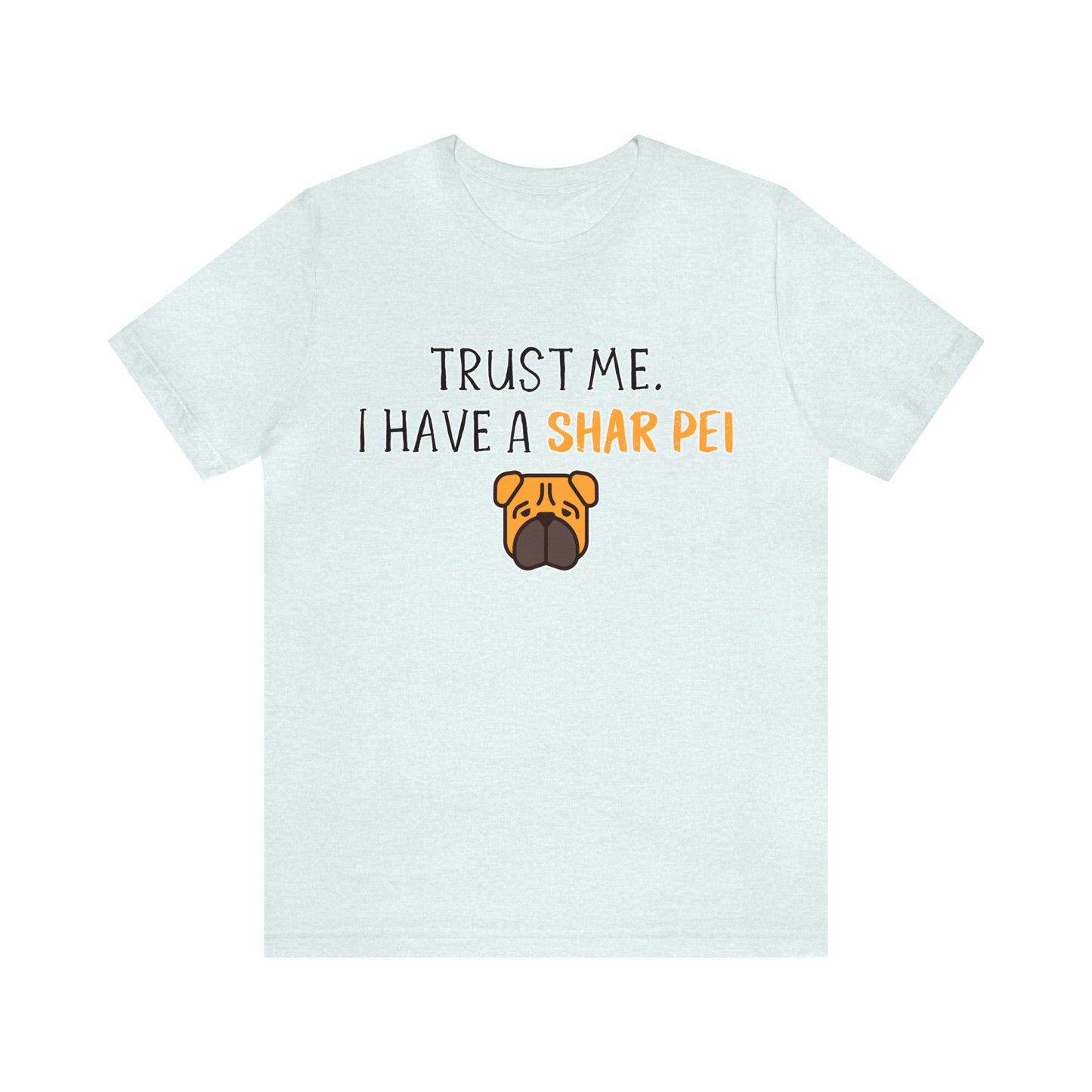 shar pei t shirt blue