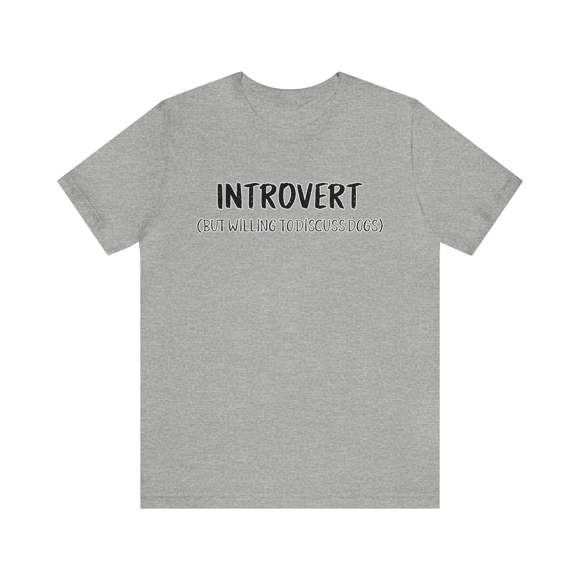 introvert funny dog t shirt grey