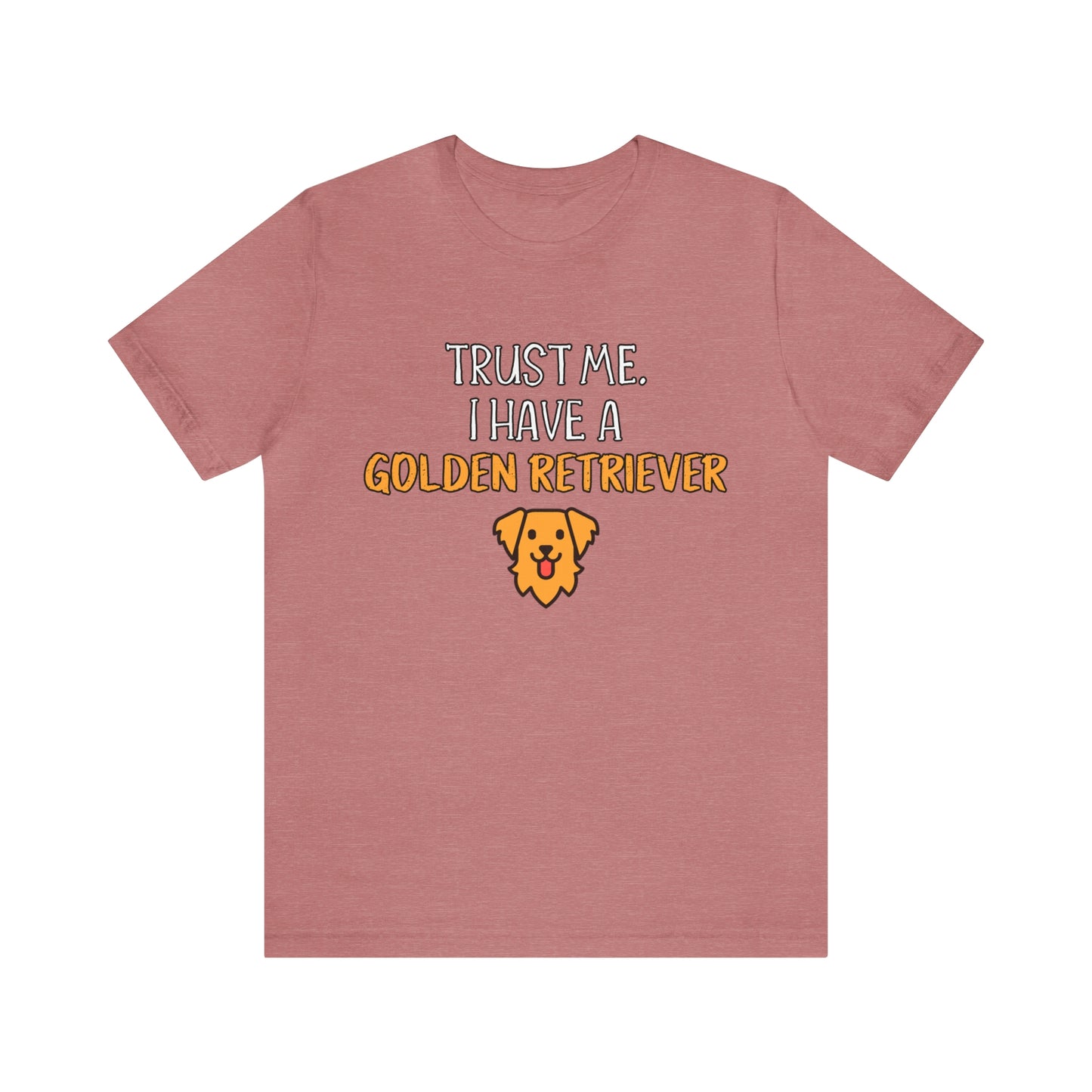 golden retriever pink shirt