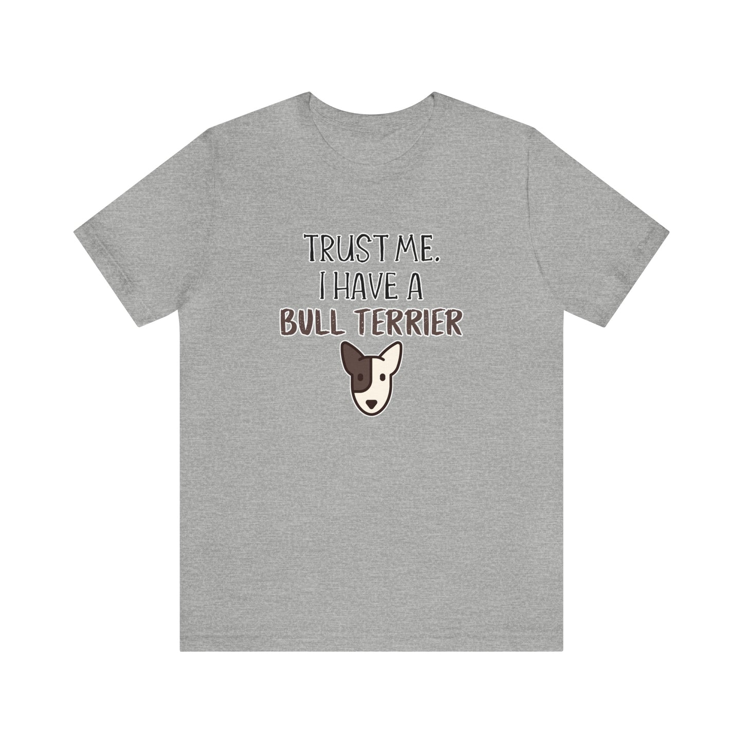 bull terrier t shirt grey