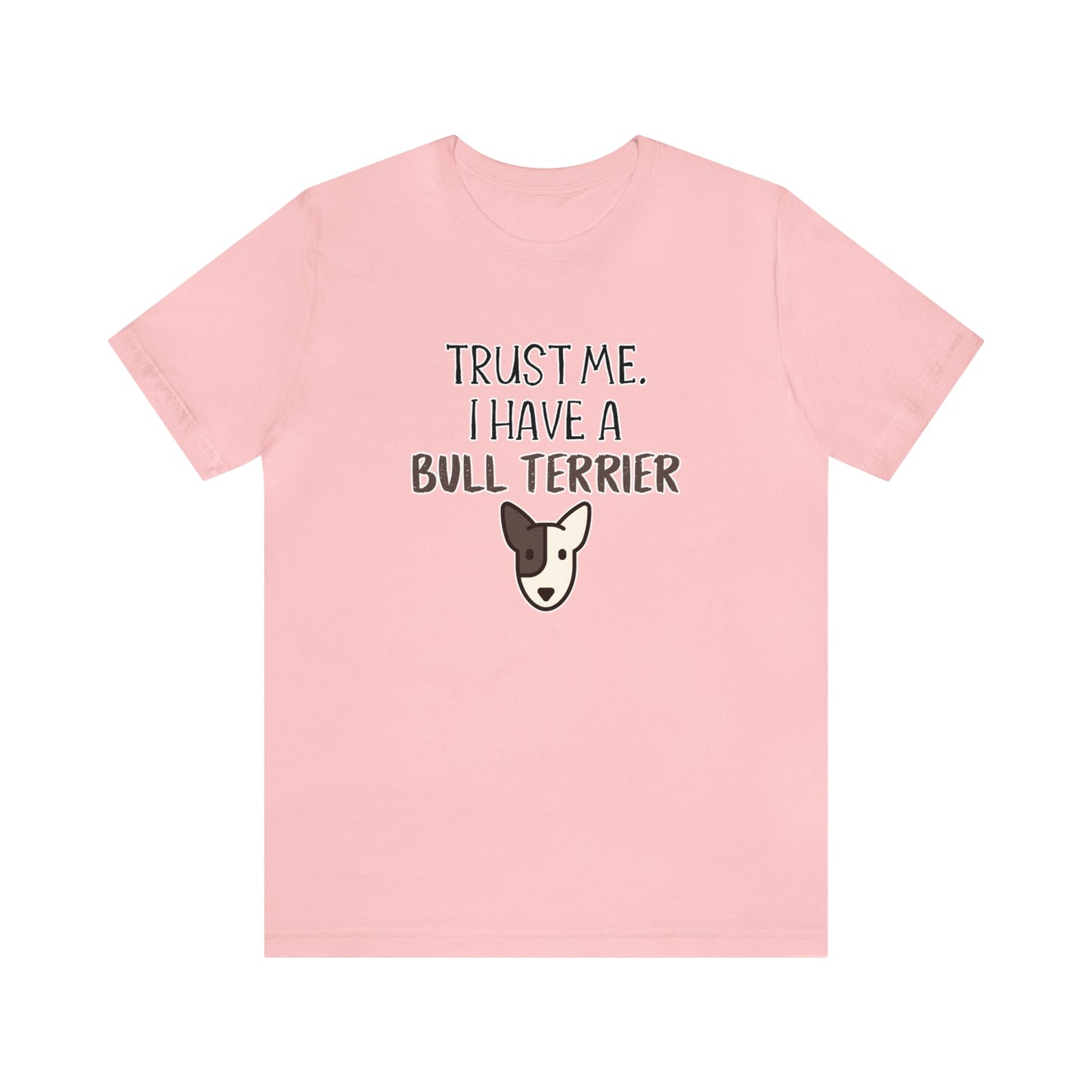 bull terrier pink shirt