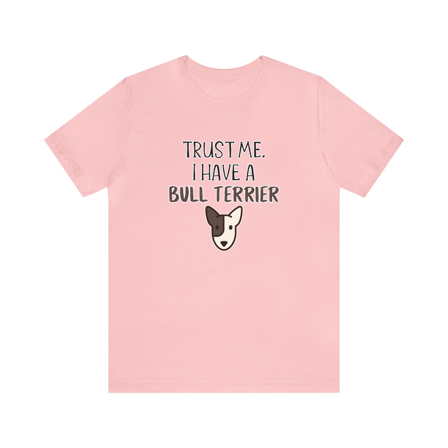 bull terrier pink shirt