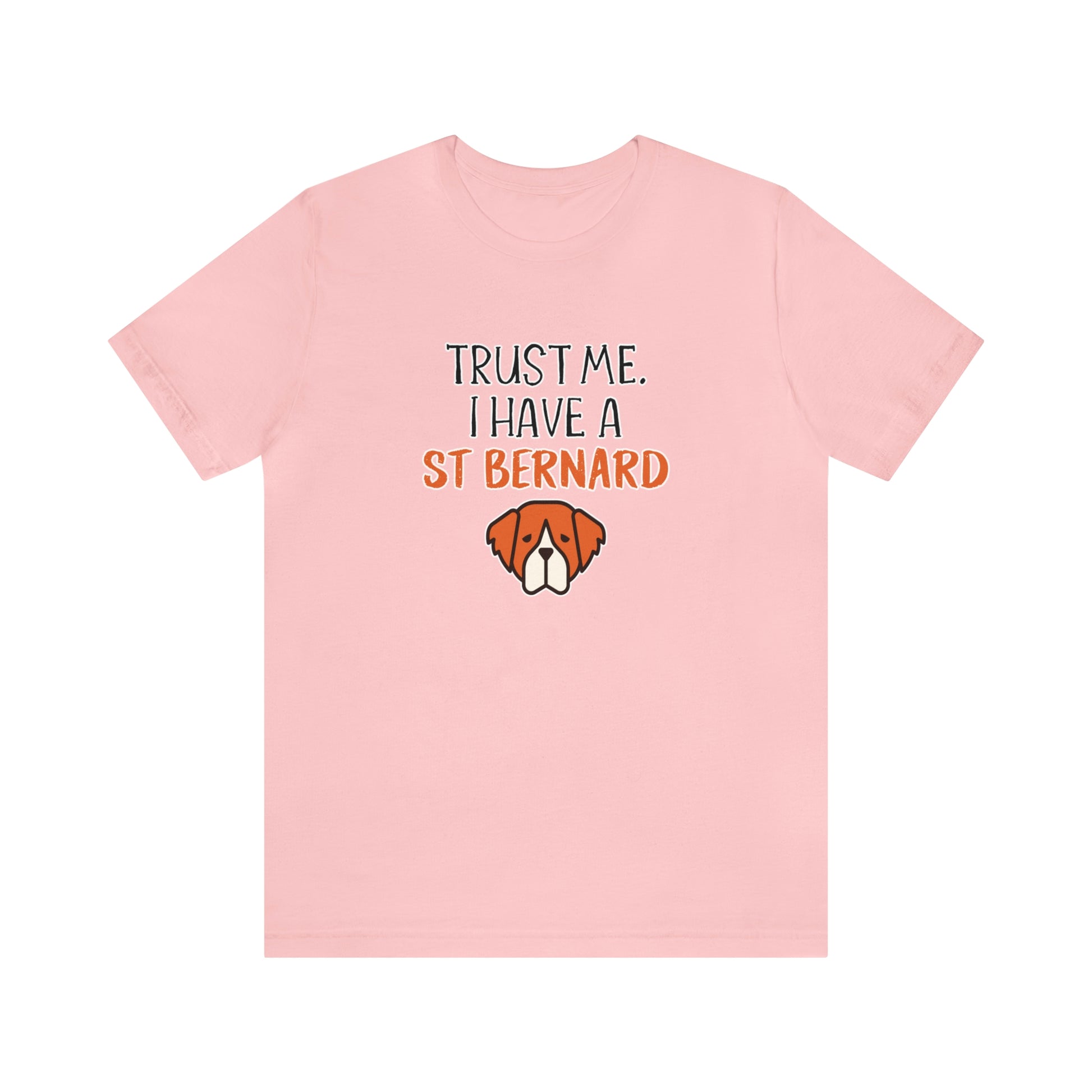 st bernard dog t shirt pink