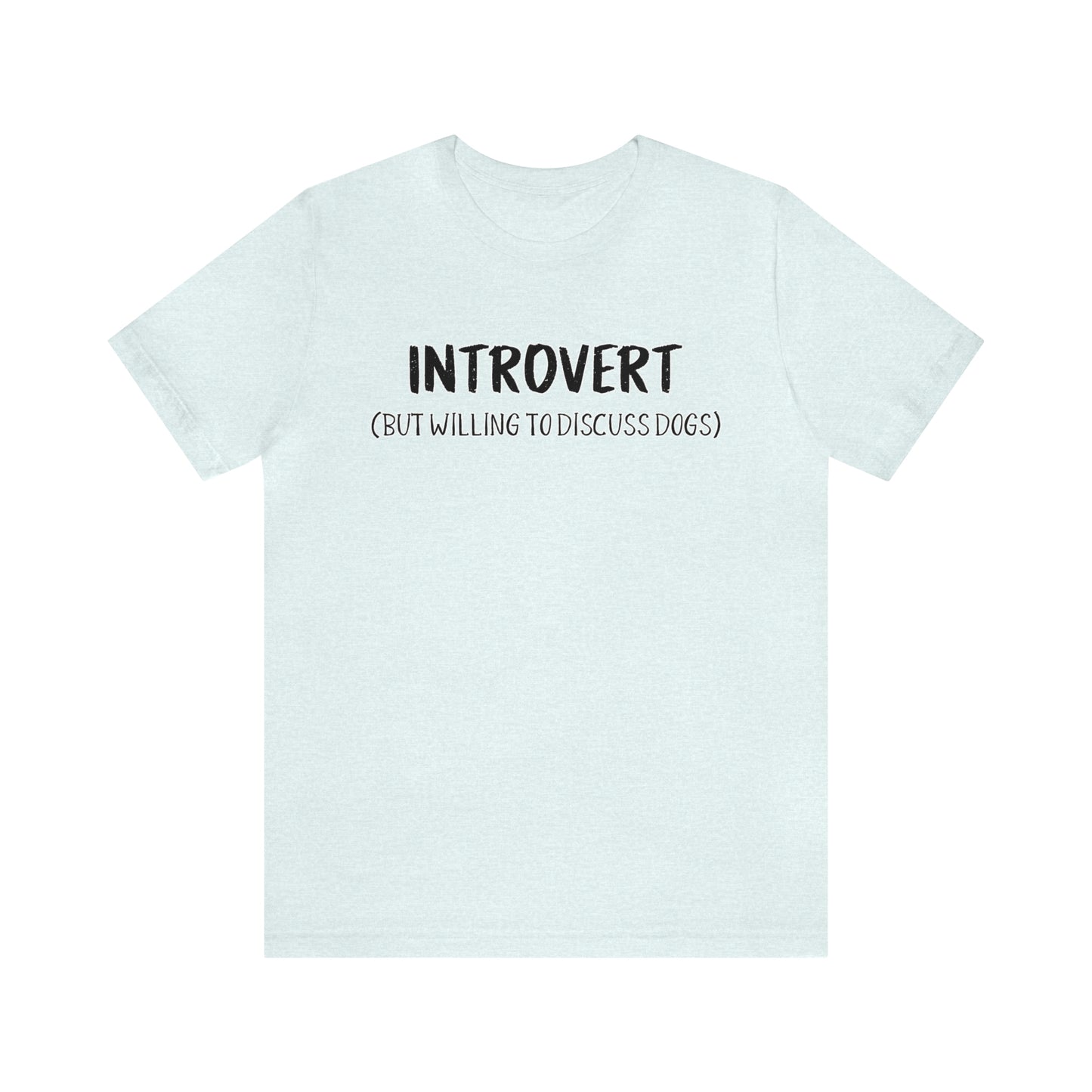 introvert funny dog t shirt blue