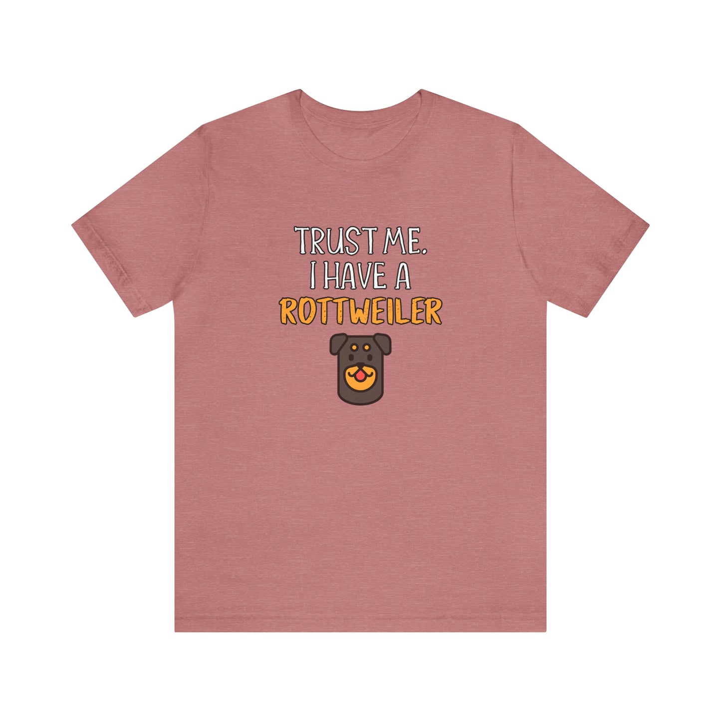 rottweiler funny t shirt pink