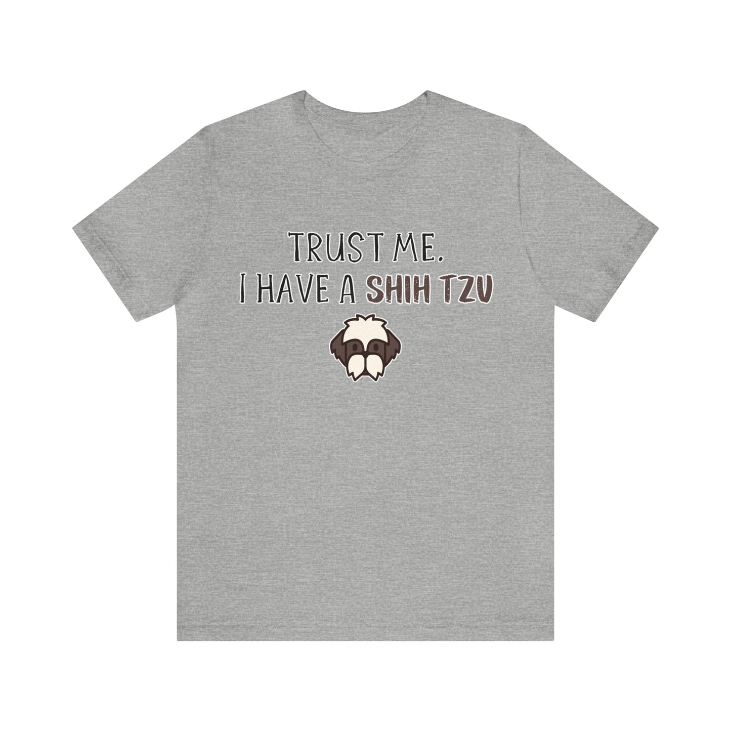 shih tzu t shirt grey