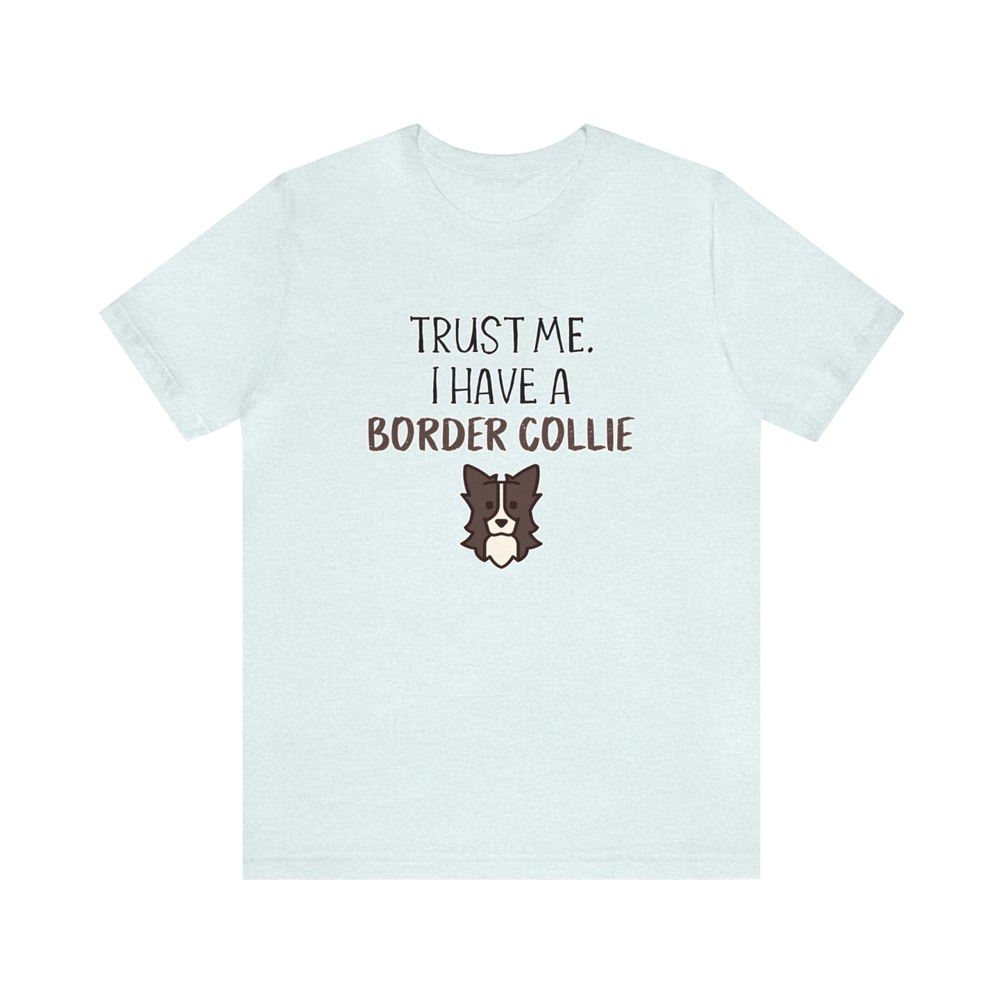 border collie t shirt blue