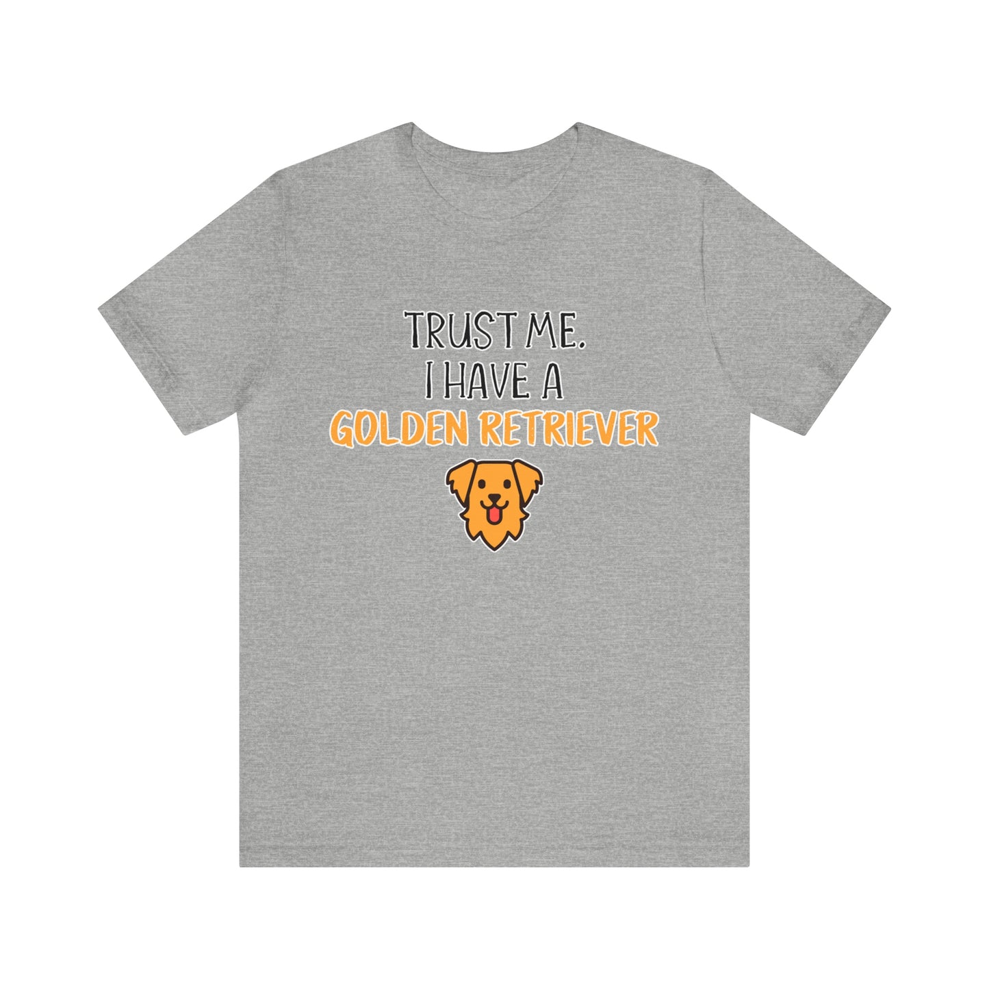 golden retriever grey shirt