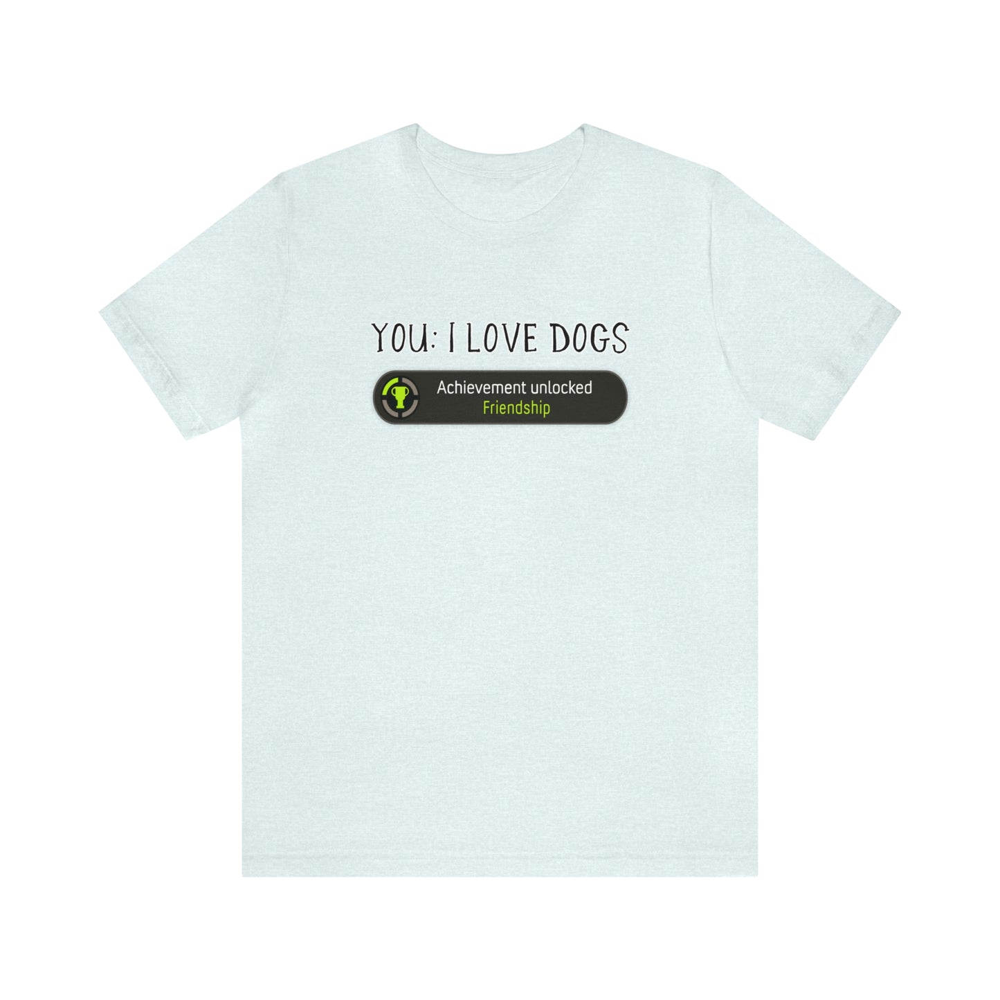 you love dogs funny t shirt blue