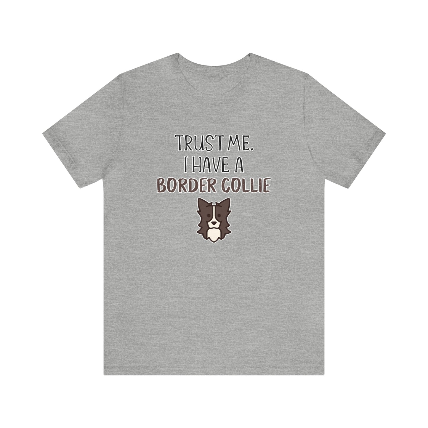 border collie t shirt grey