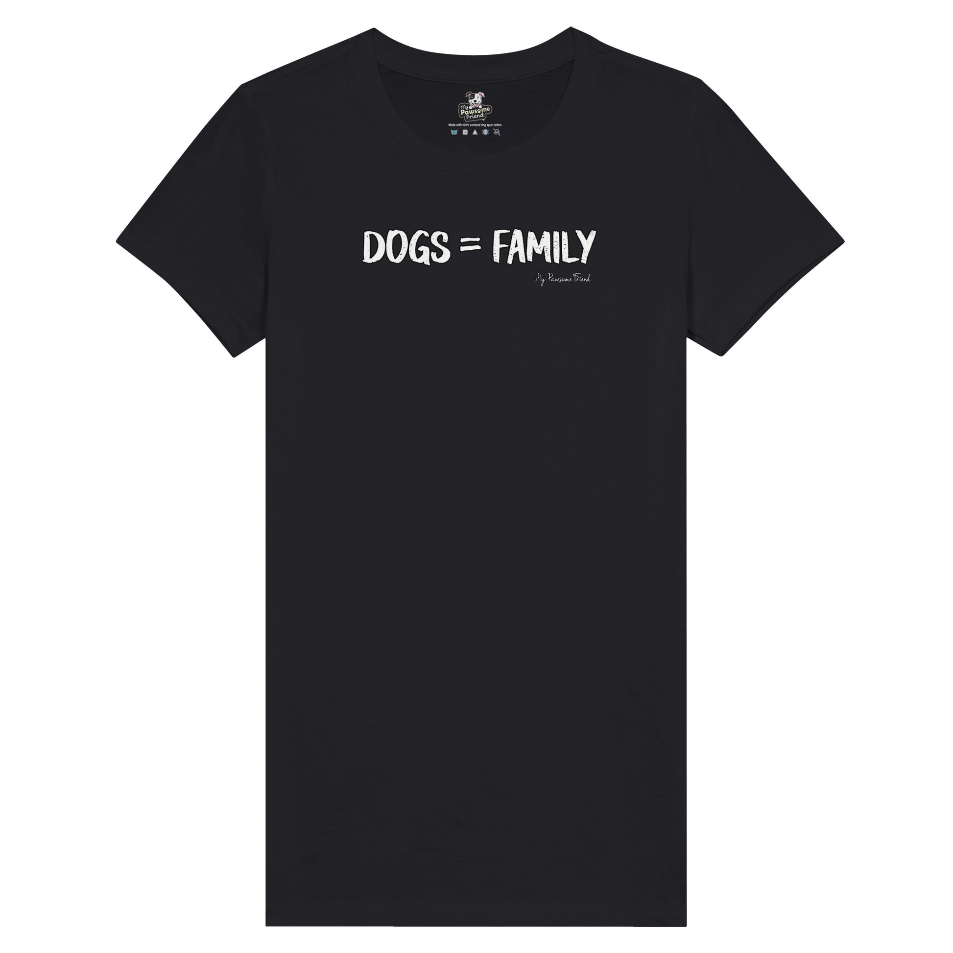 Dogs = Family | Premium Women's T-shirt black