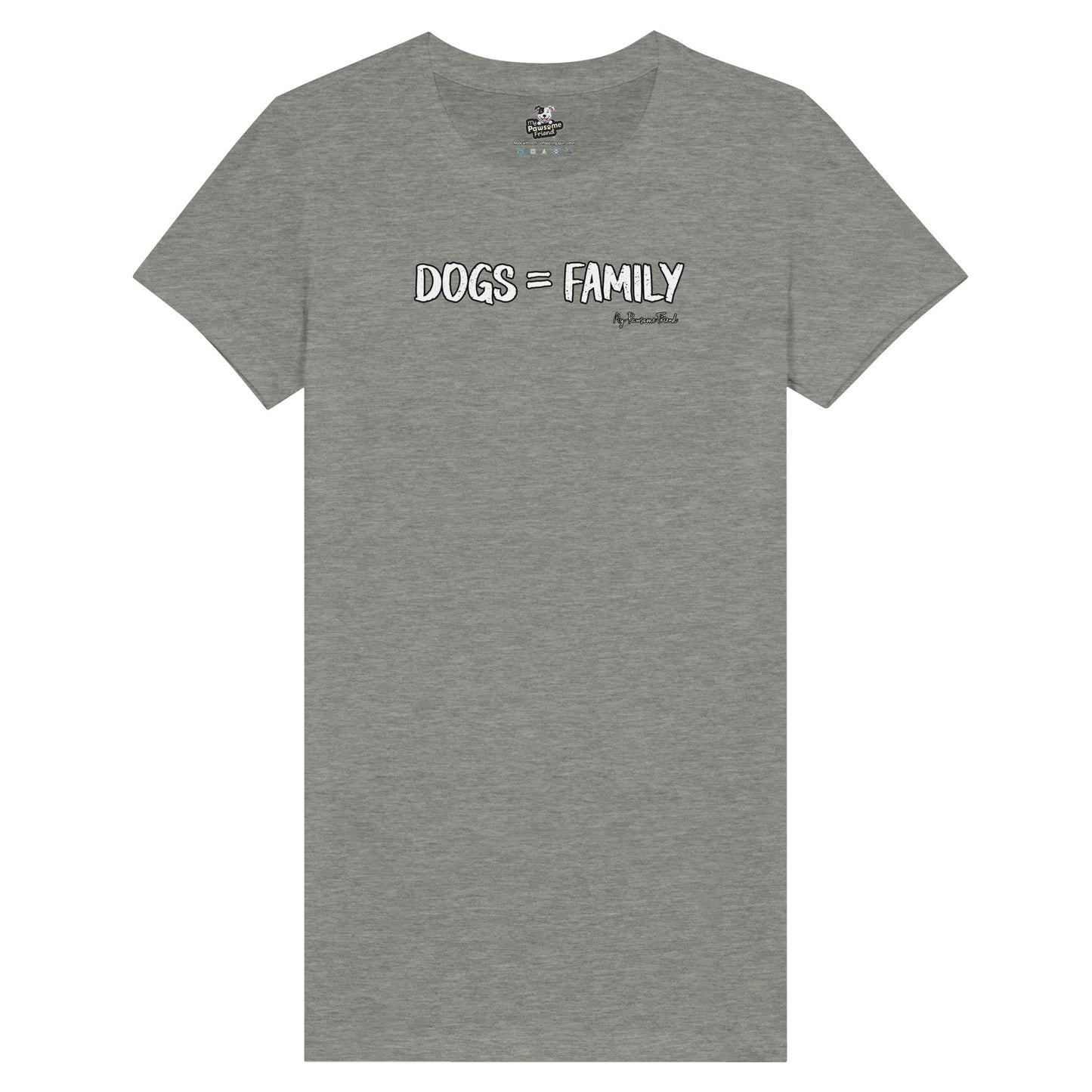 Dogs = Family | Premium Women's T-shirt grey