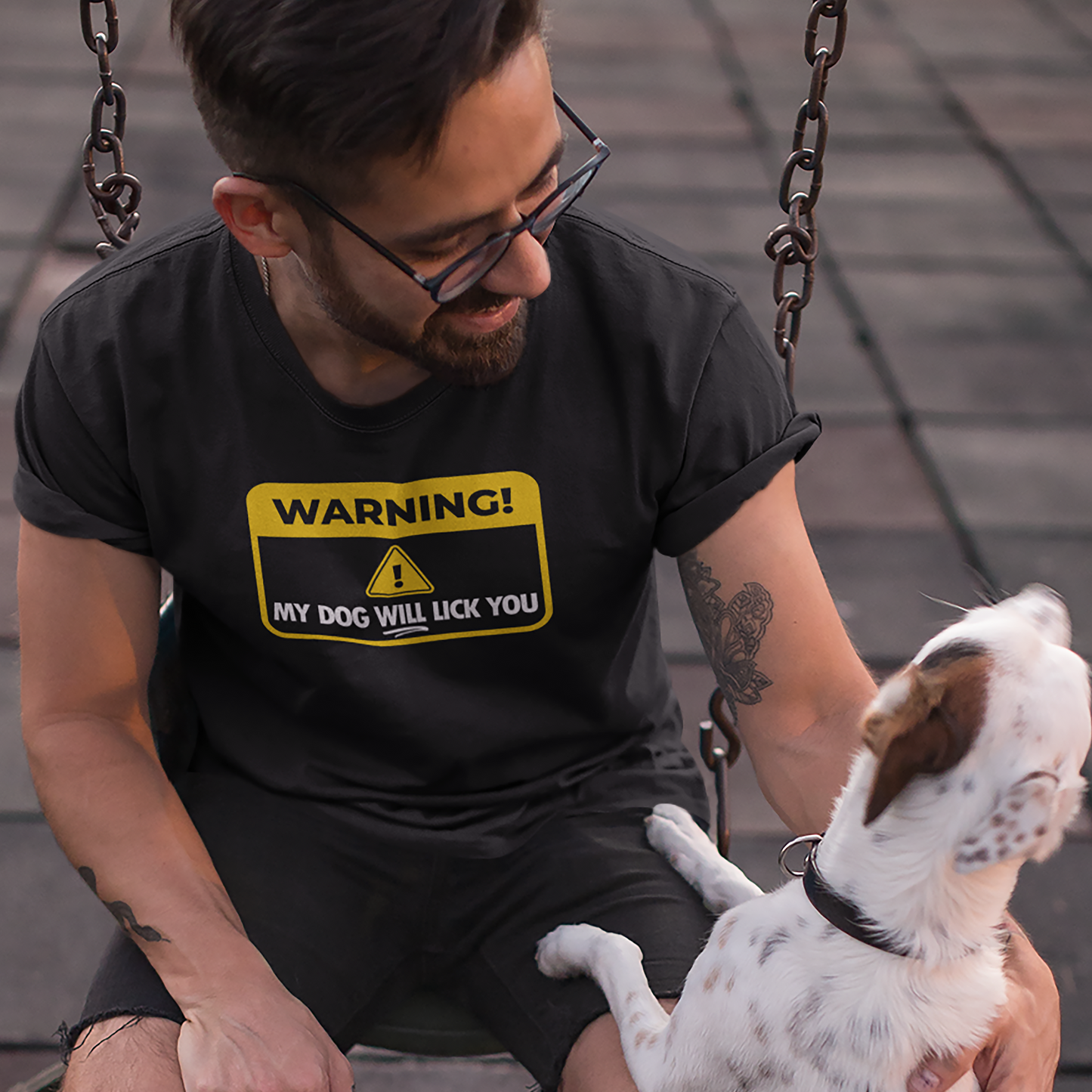 warning my dog licks t shirt