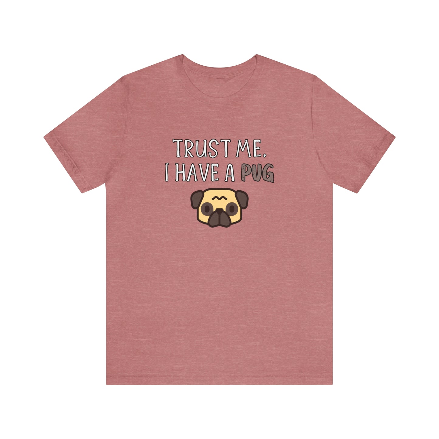 pug t shirt pink