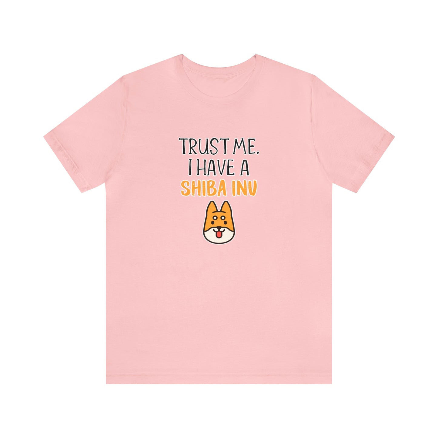 shiba inu t shirt pink