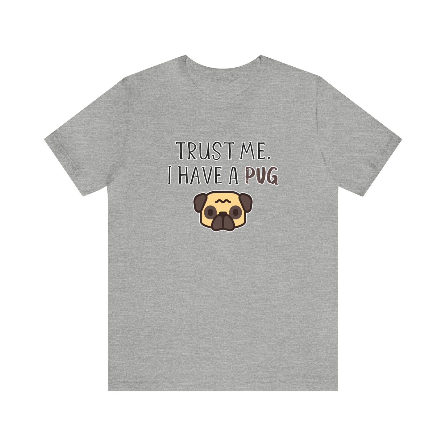 pug t shirt grey