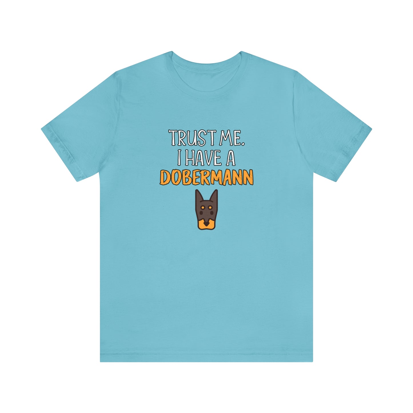 dobermann funny blue shirt