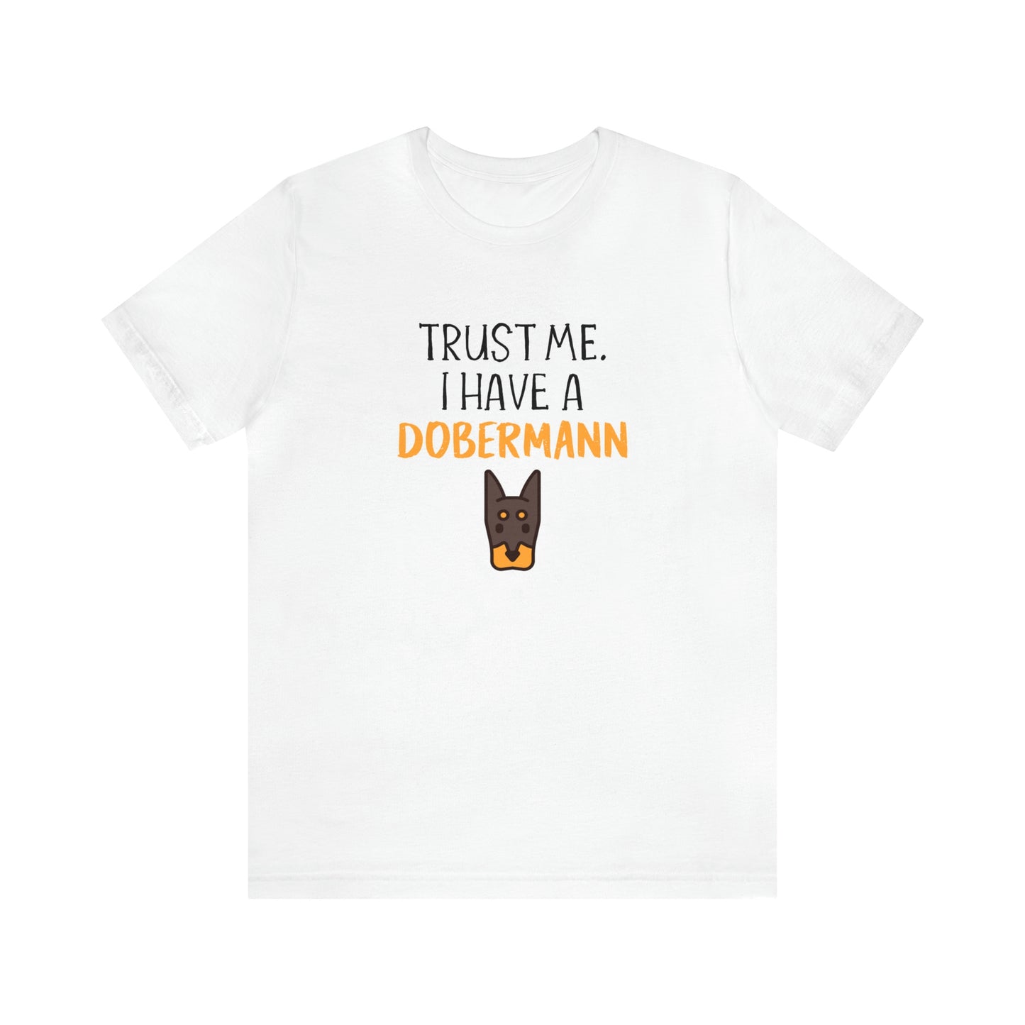 dobermann funny t shirt white