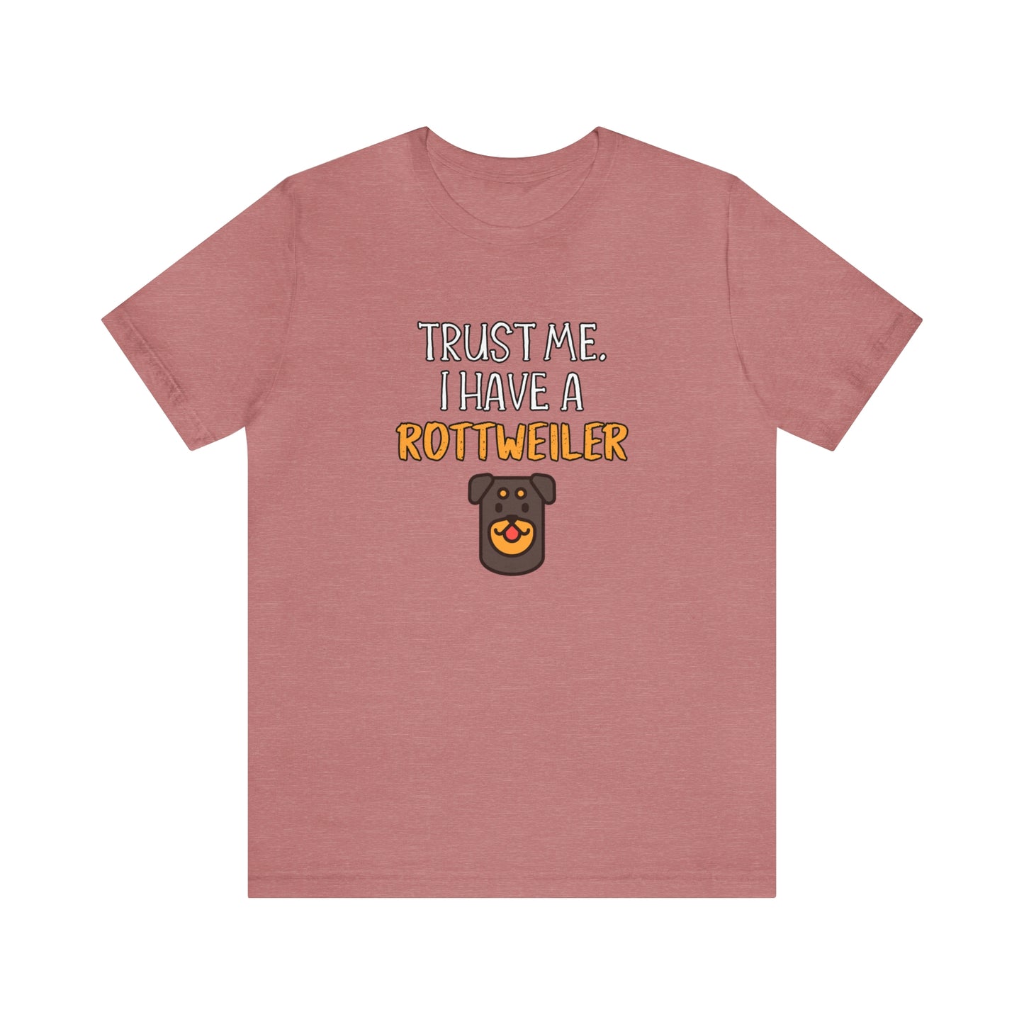 rottweiler funny t shirt pink