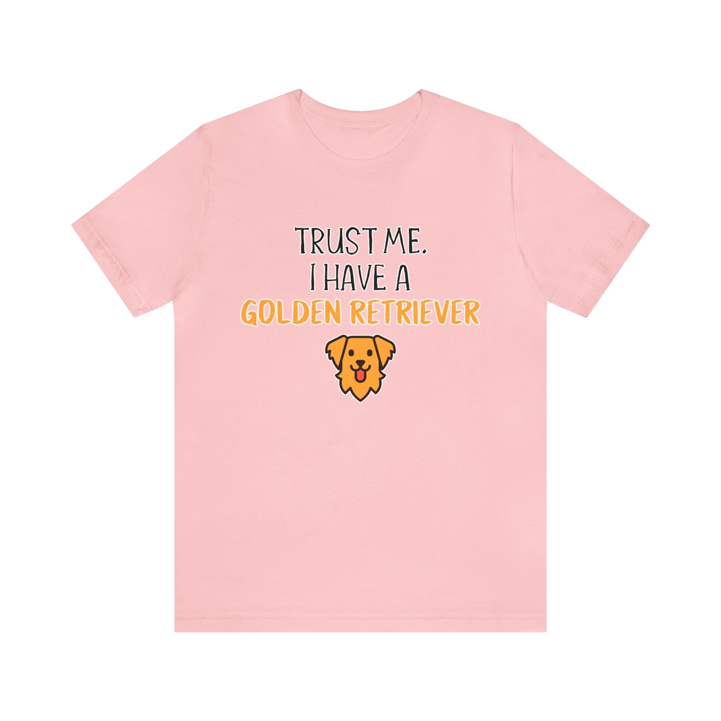 golden retriever pink t shirt